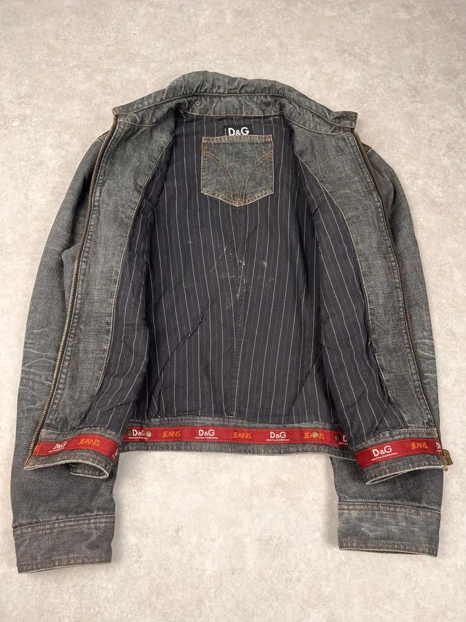 Dolce & Gabbana AW2003 Dolce & Gabbana Grey Raw Denim Jacket Size US L / EU 52-54 / 3 - 10 Thumbnail