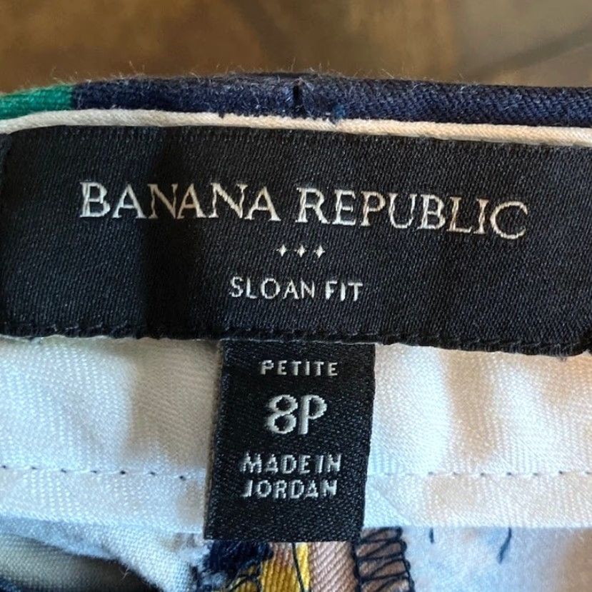 Banana Republic Banana Republic Womens Pants Multi Floral Sloan Fit Cropped Ankle Stretch 8P Size 30" / US 8 / IT 44 - 5 Thumbnail
