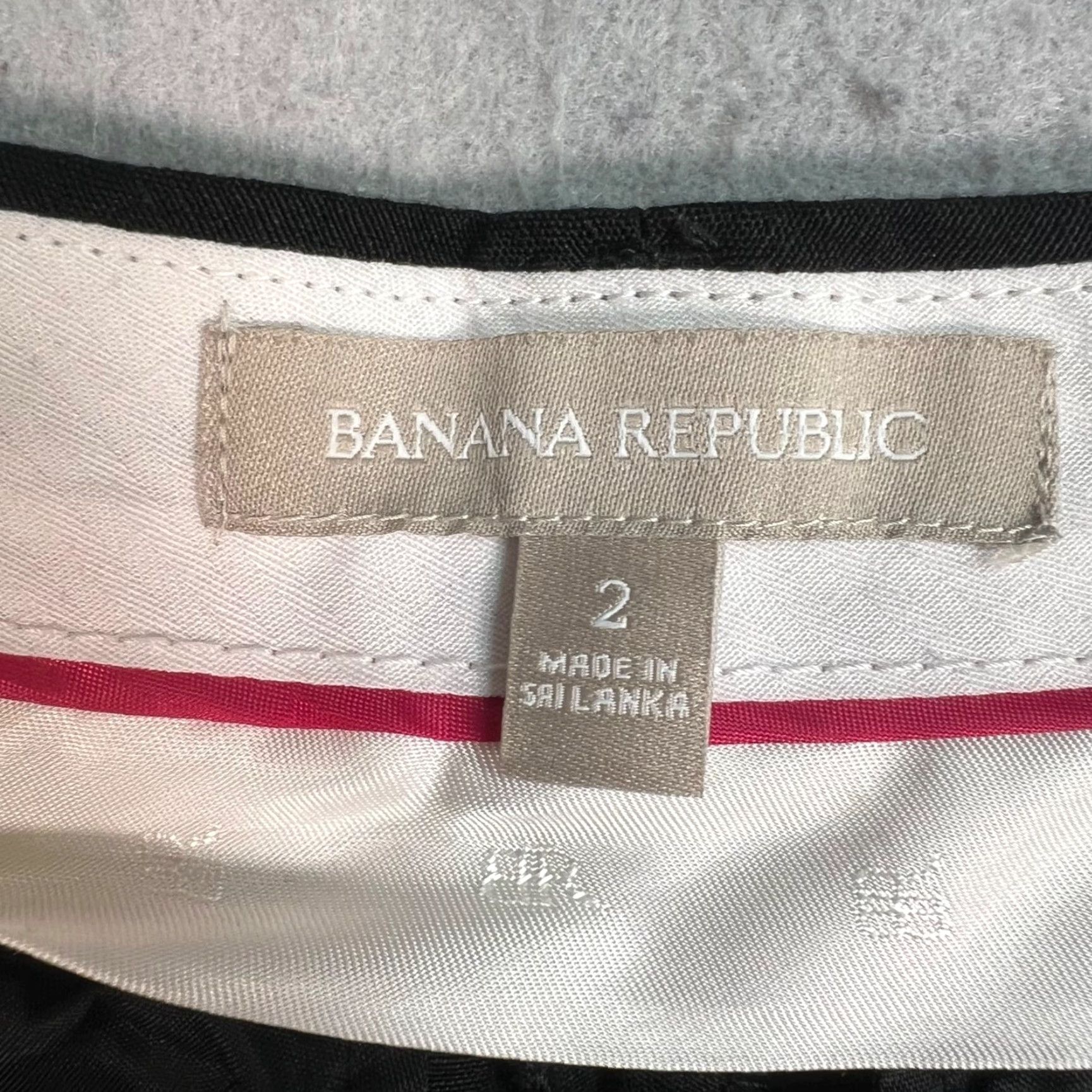 Banana Republic VINTAGE Banana Republic Womens Pants Black Linen Blend Straight Leg 2 Adult Womens 2 Chino Size 26" / US 2 / IT 38 - 3 Thumbnail