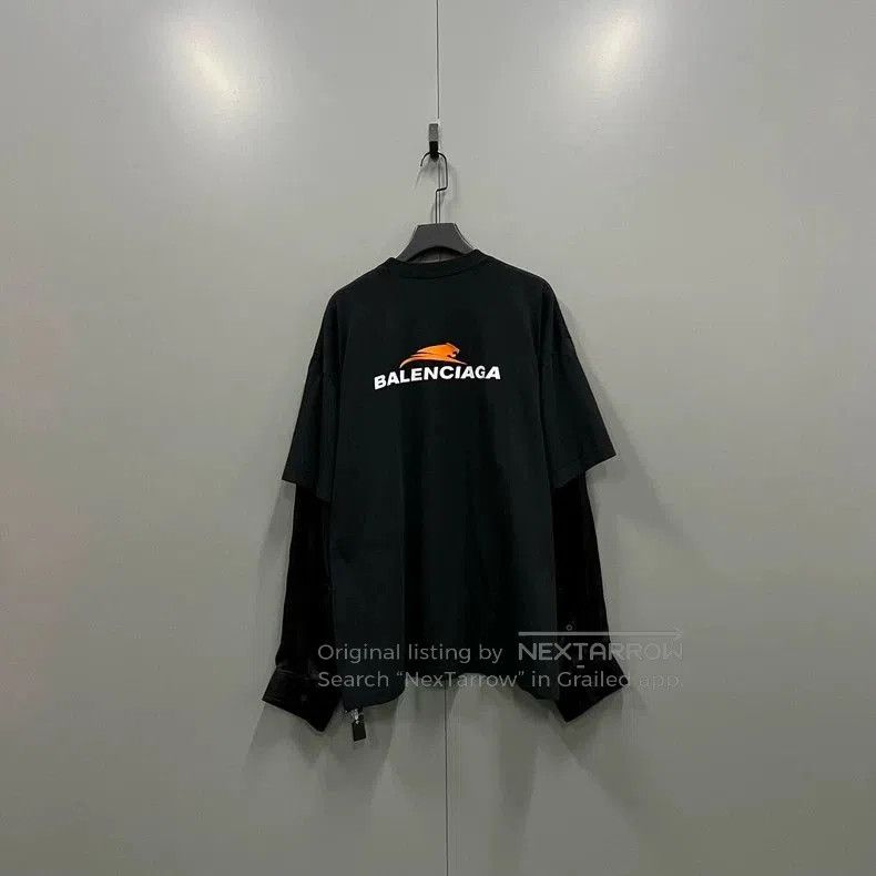 Balenciaga Balenciaga Black Embroidered Logo Longsleeve. Size US M / EU 48-50 / 2 - 2 Thumbnail