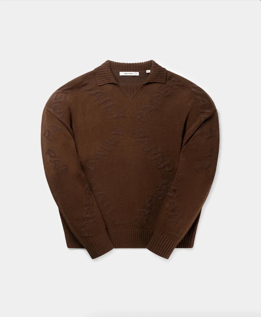 Daily Paper DAILY PAPER Brown Diamond Knit Sweater SZ XL Size US XL / EU 56 / 4 - 1 Thumbnail