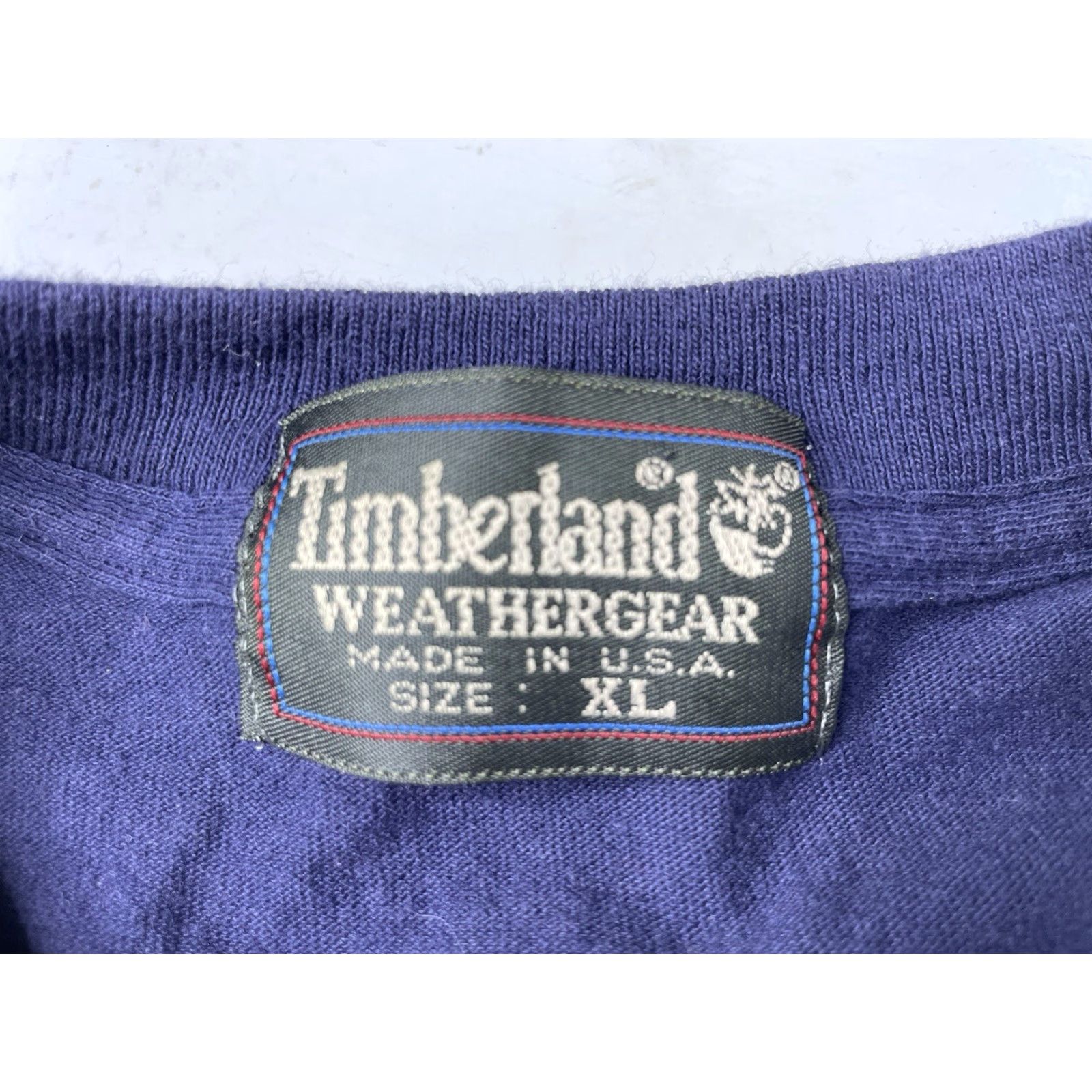 Timberland VINTAGE Timberland T-Shirt Men XL Blue Logo Embroidery Leather Boot 90s USA Size XL Size US XL / EU 56 / 4 - 3 Thumbnail