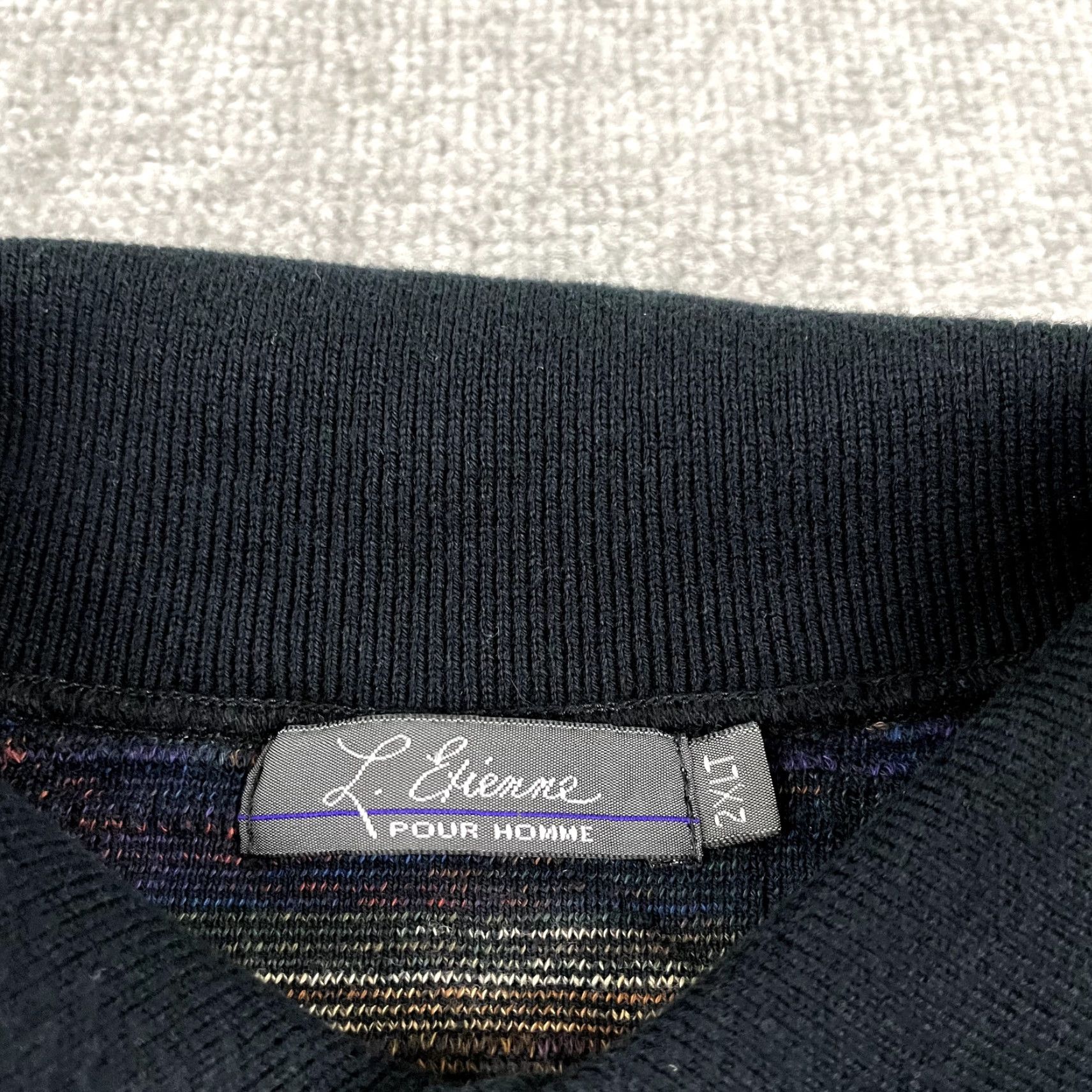 Vintage VINTAGE L. ETIENNE Men's Sweater Pullover Knit 2XLT Tall Long Sleeve Geometric Retro 90s US Size US XXL / EU 58 / 5 - 2 Thumbnail
