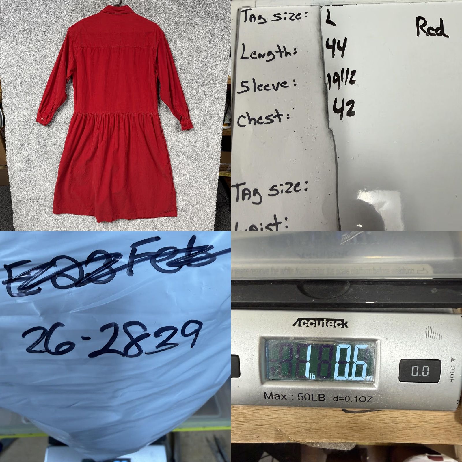 Eddie Bauer VINTAGE Eddie Bauer Shirt Dress Petite L Red Corduroy Midi Long Sleeve Collared 90s Holiday Casual Womens Size L / US 10 / IT 46 - 8 Thumbnail