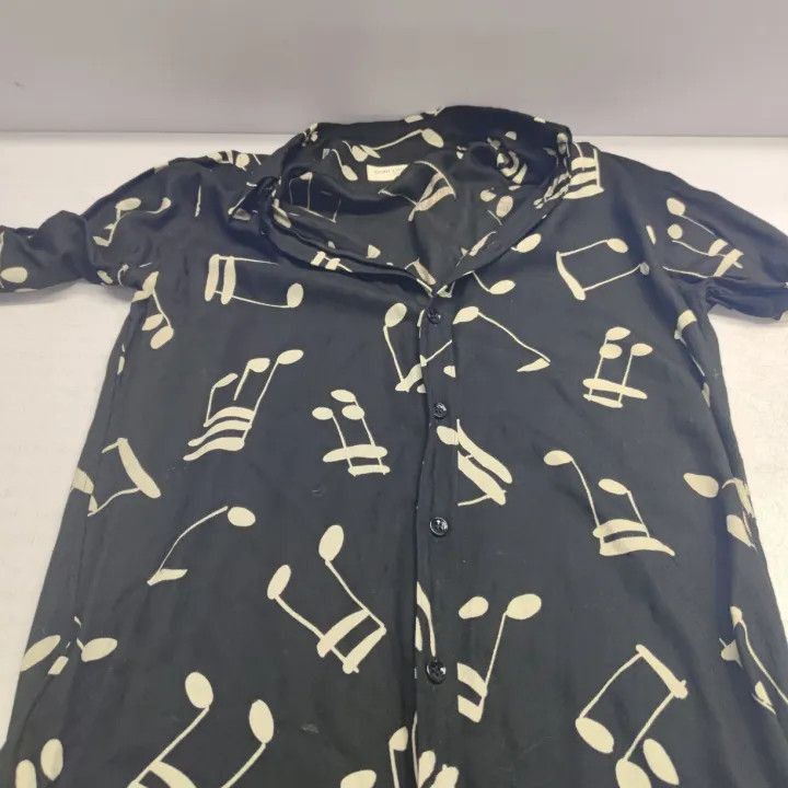 Saint Laurent Paris Yves Saint Laurent Black Patterned Long Sleeve Shirt-2507 Size US M / EU 48-50 / 2 - 1 Thumbnail