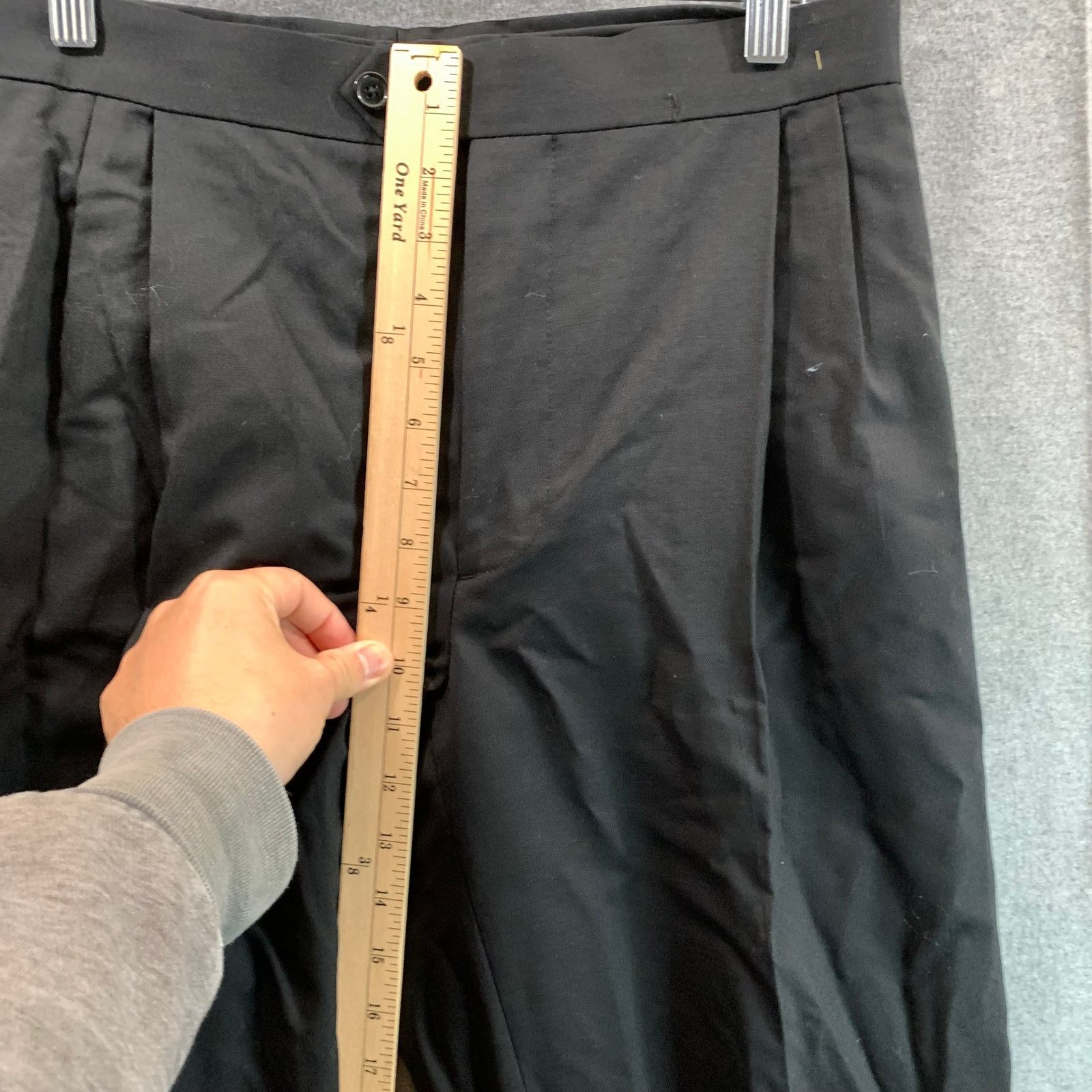 Other LINEA UOMO 100% Wool Women's Black Pants Size 30 Size 30" / US 8 / IT 44 - 5 Thumbnail