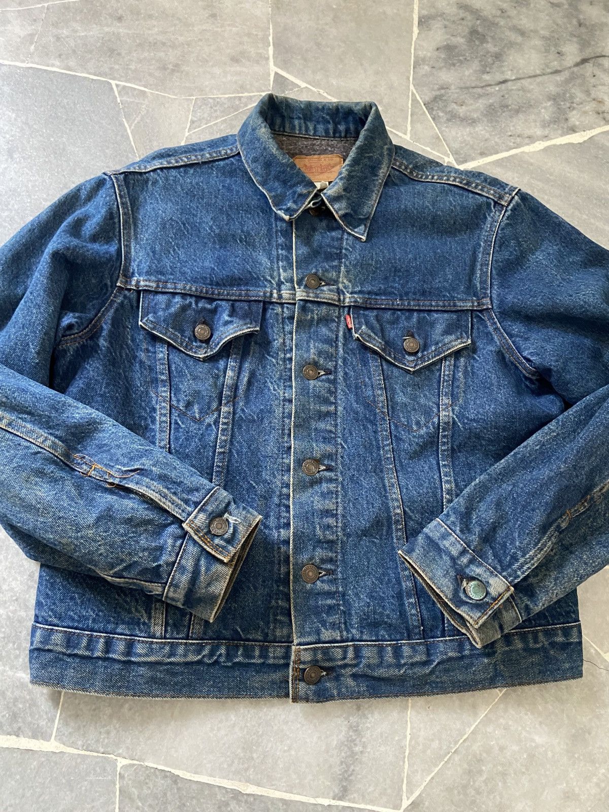 Levi's Vintage 70s Levi’s Denim Blanket Lined Jacket Trucker 70505 Size US M / EU 48-50 / 2 - 1 Thumbnail