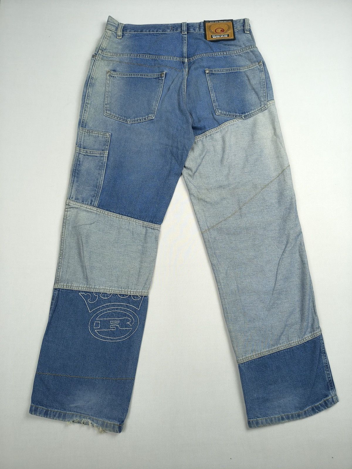 Southpole Royal Wear Patchwork Jeans Crown Logo Y2K Baggy (058) Size US 34 / EU 50 - 1 Thumbnail