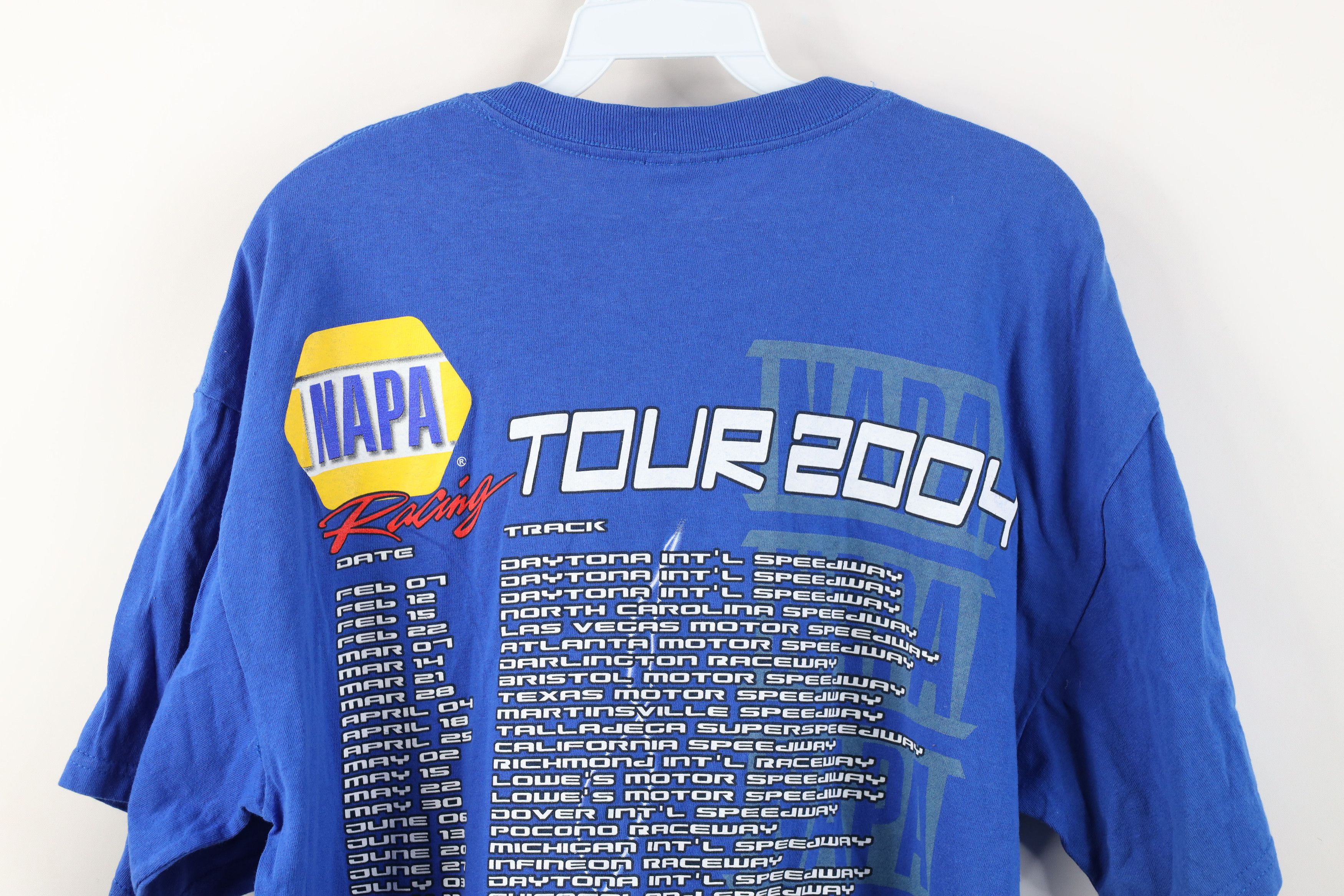 Vintage Vintage Y2K 2004 NASCAR Racing Short Sleeve T-Shirt Blue Size US XL / EU 56 / 4 - 14 Thumbnail