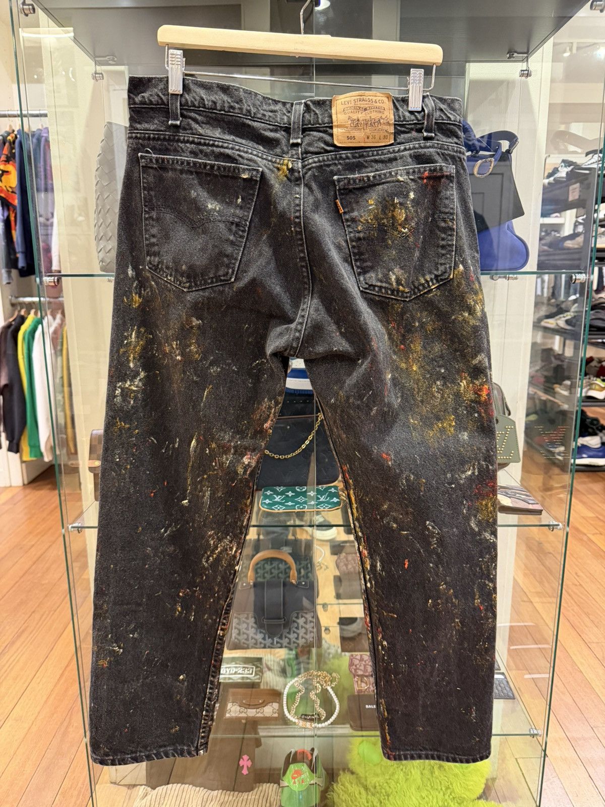 Dertbag Dertbag Levis Paint Splattered Black Denim Jeans Size US 36 / EU 52 - 2 Thumbnail
