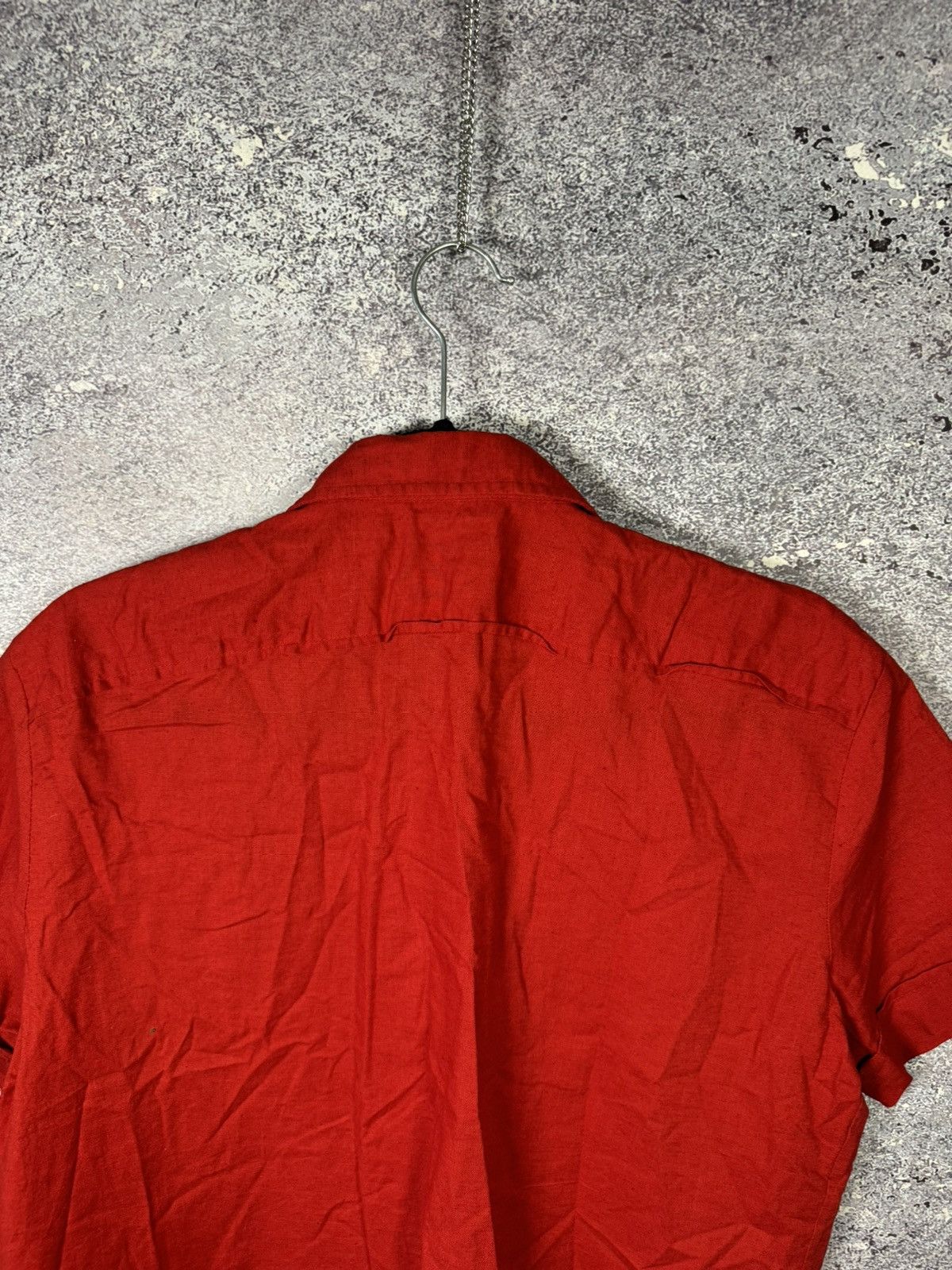 Diesel × Vintage Vintage Diesel Linen Shirt Sleeve Red Shirt y2k Small Size US S / EU 44-46 / 1 - 13 Thumbnail