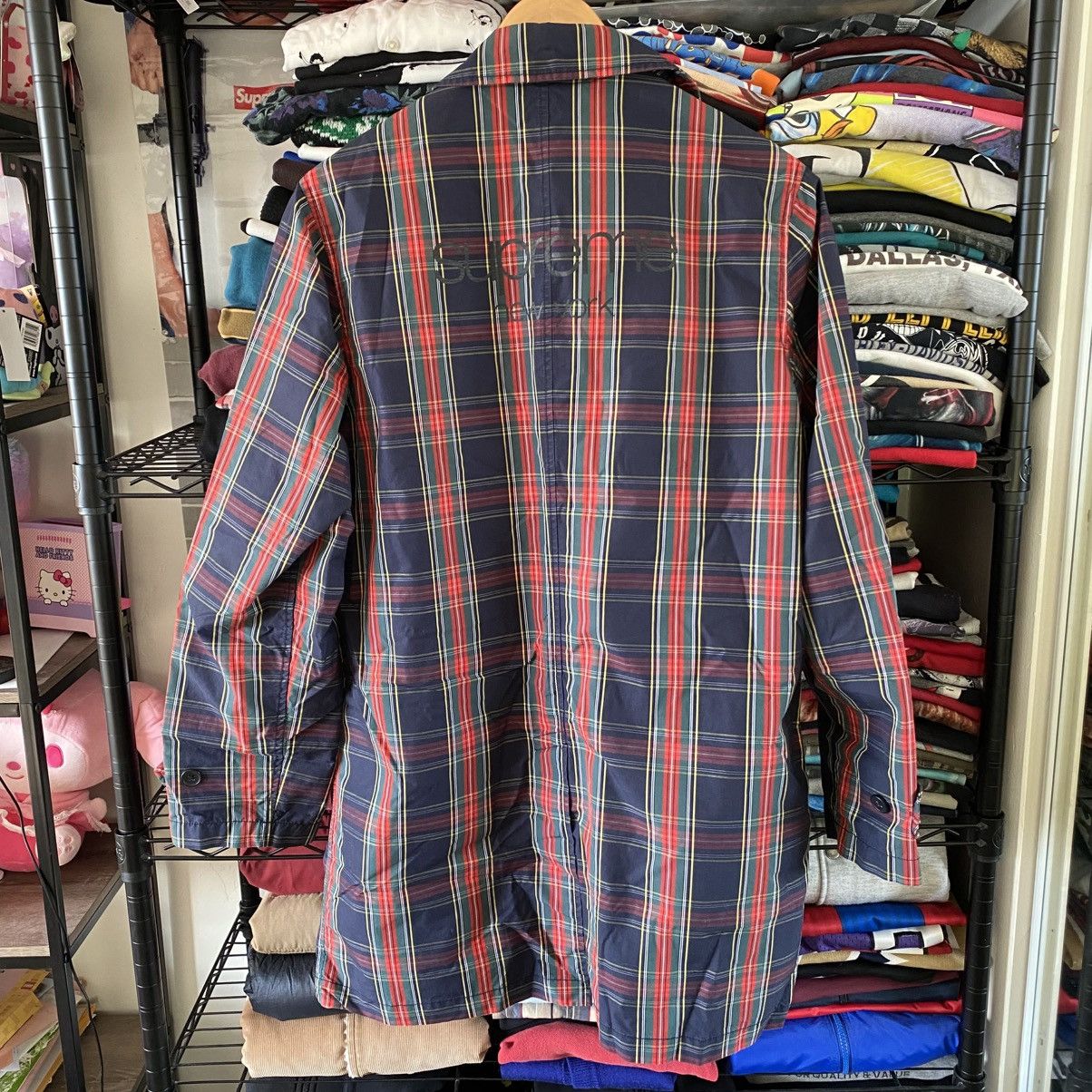 Supreme Supreme Jacket Plaid Trench Coat Blue 2015 Size US M / EU 48-50 / 2 - 5 Thumbnail