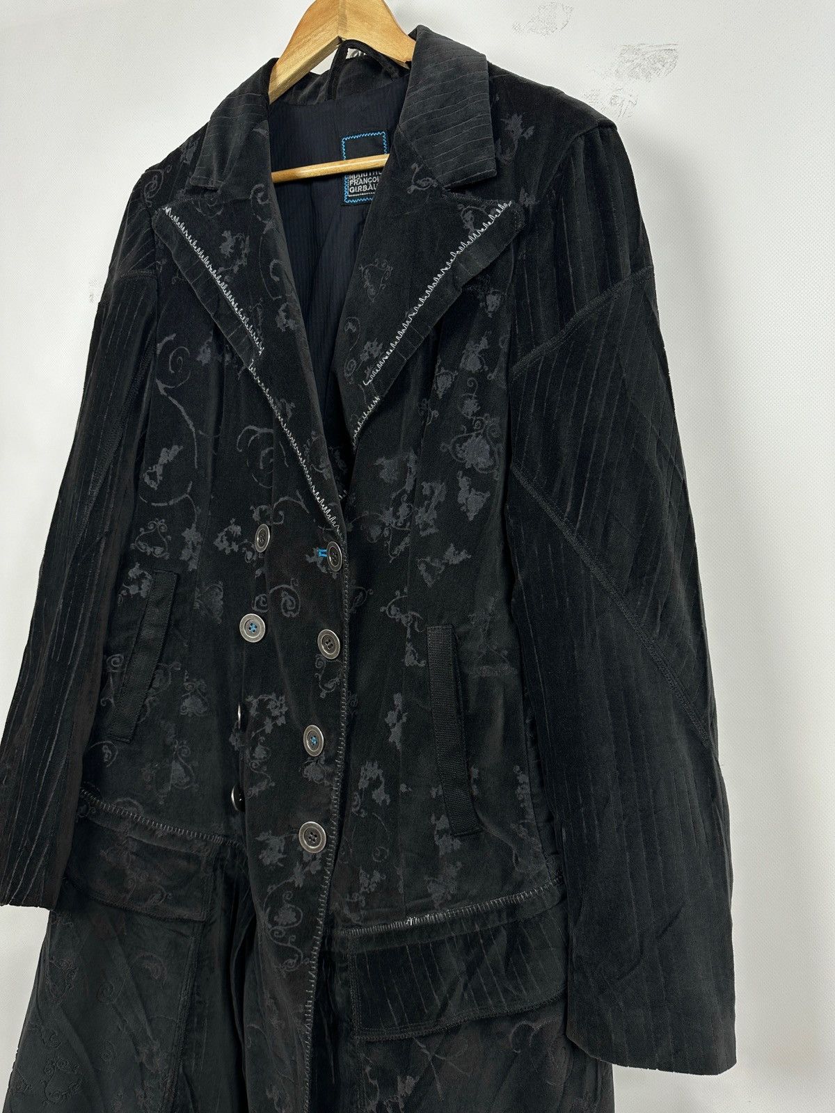 Marithe + Francois Girbaud Marithe Francois Girbaud Jacquard Double Breasted Coat Size L / US 10 / IT 46 - 13 Thumbnail