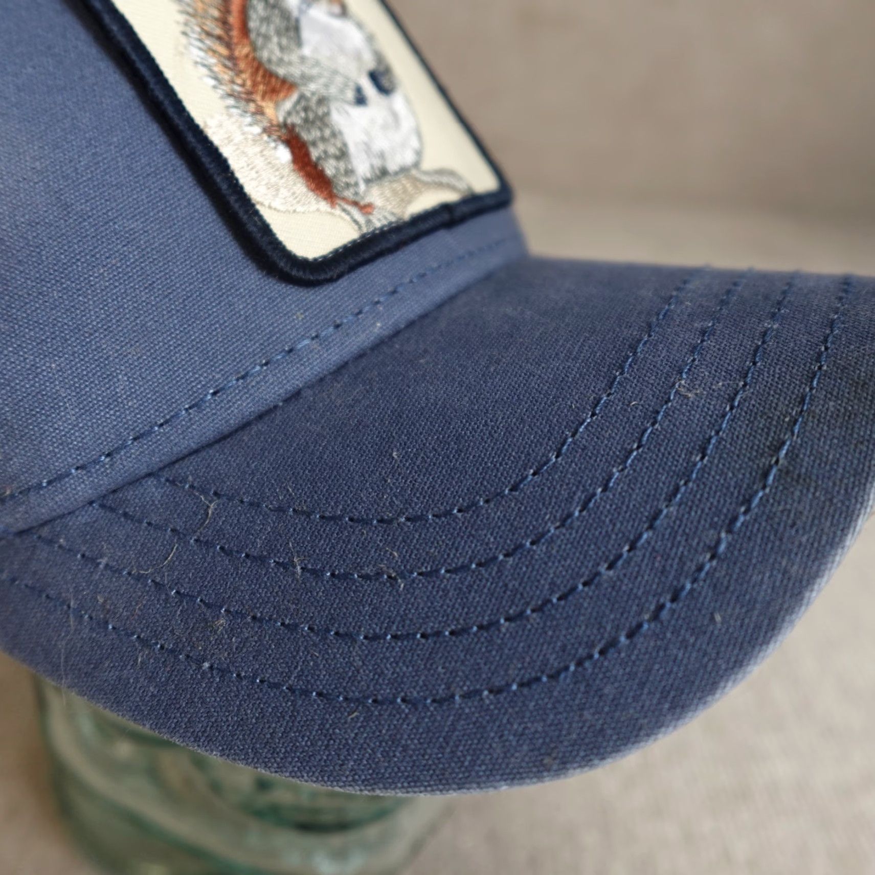 Goorin Bros. VINTAGE Goorin Bros Hat Blue Trucker Snapback Nuts Squirrel Men One Size Blue Trucker Hat Mens Size ONE SIZE - 7 Thumbnail