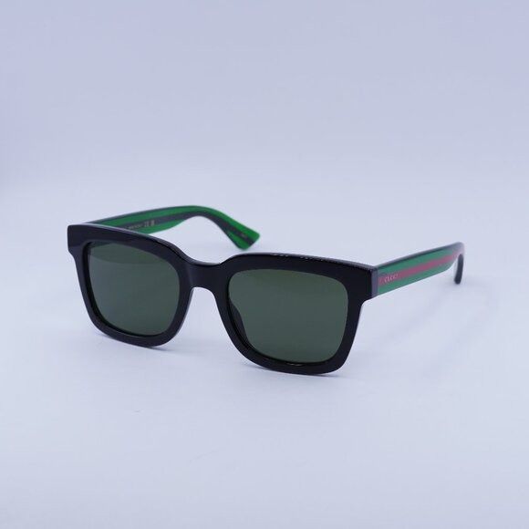 Gucci Gucci GG0001SN 002 Sunglasses Black Square Frame, Green Lens Size ONE SIZE - 1 Thumbnail