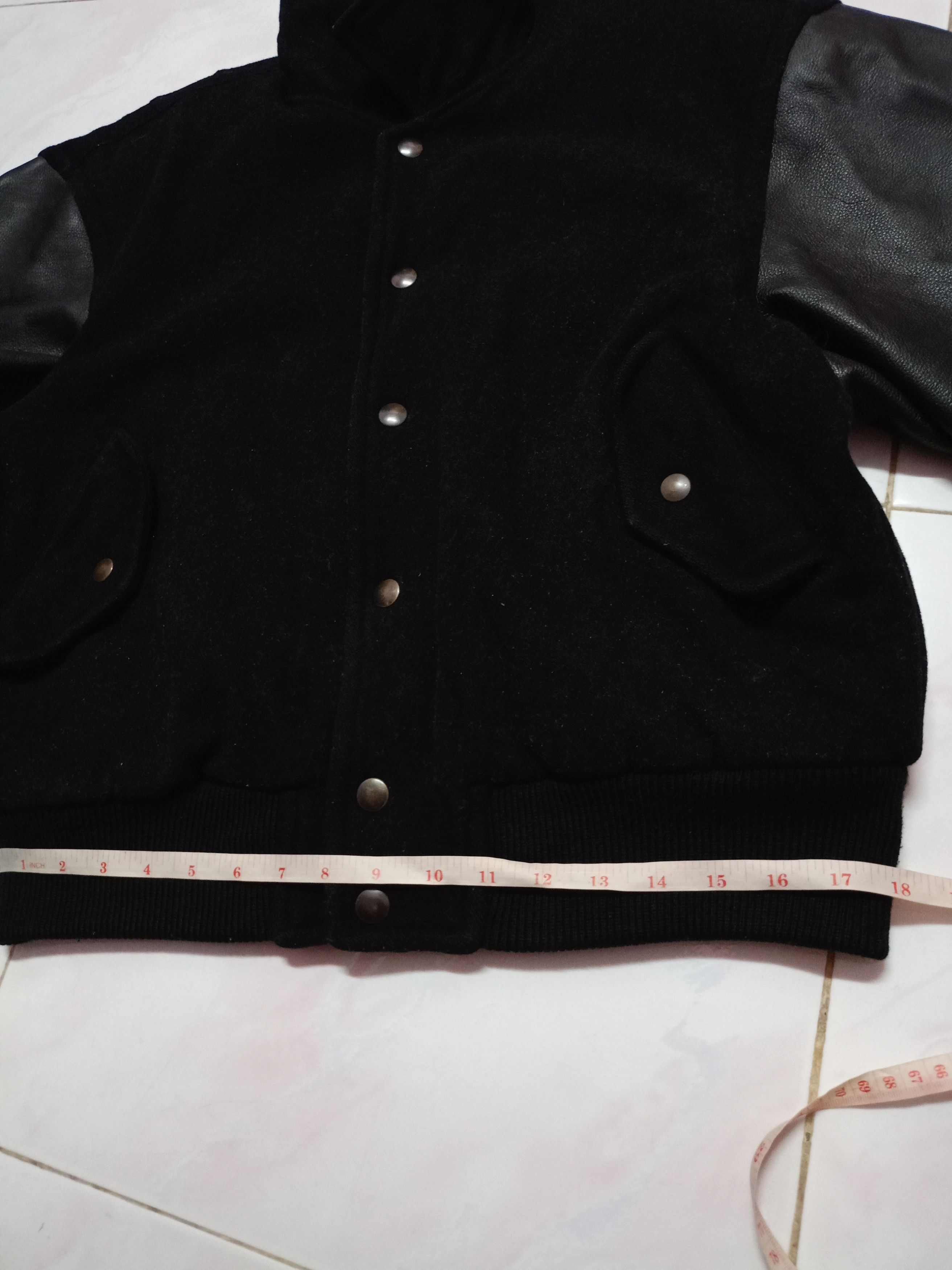 Japanese Brand × Vintage Varsity leather jacket Jun man x vintage Size US L / EU 52-54 / 3 - 10 Thumbnail