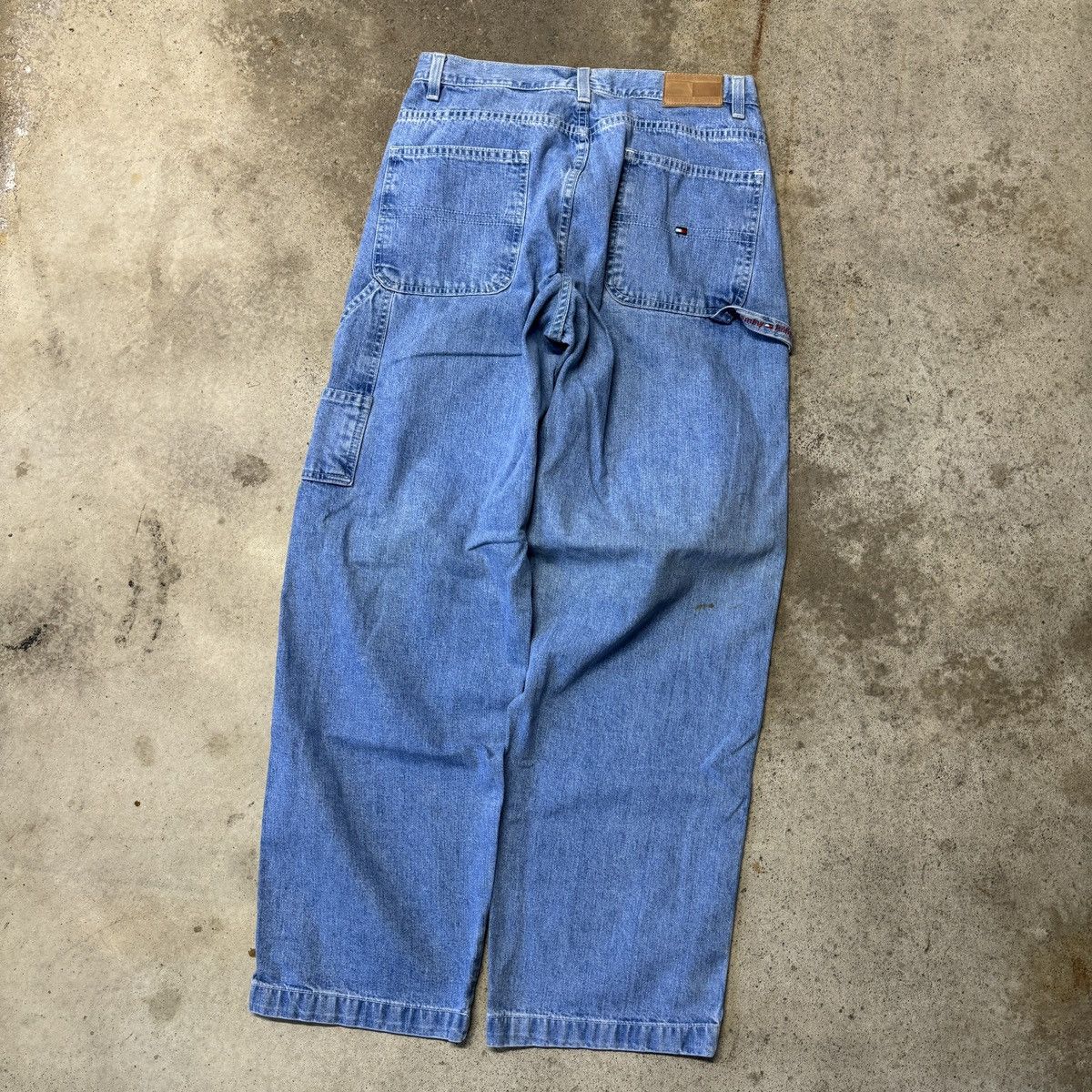 Vintage Tommy Jeans Faded Light Wash Baggy Jeans Grunge Skater Size US 28 / EU 44 - 7 Thumbnail