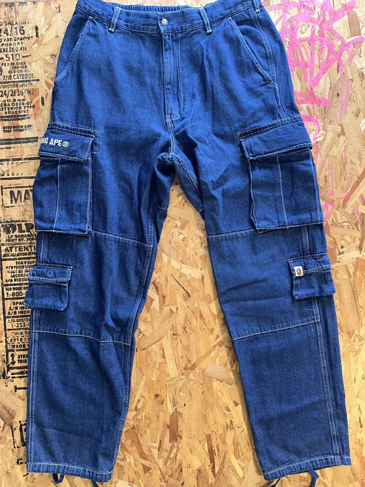 Bape Denim Cargo Pants Size US 36 / EU 52 - 1 Thumbnail