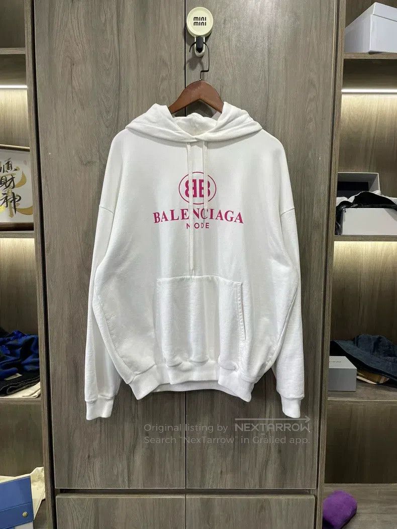 Balenciaga Balenciaga White and Pink Hoodie Size US XS / EU 42 / 0 - 1 Thumbnail