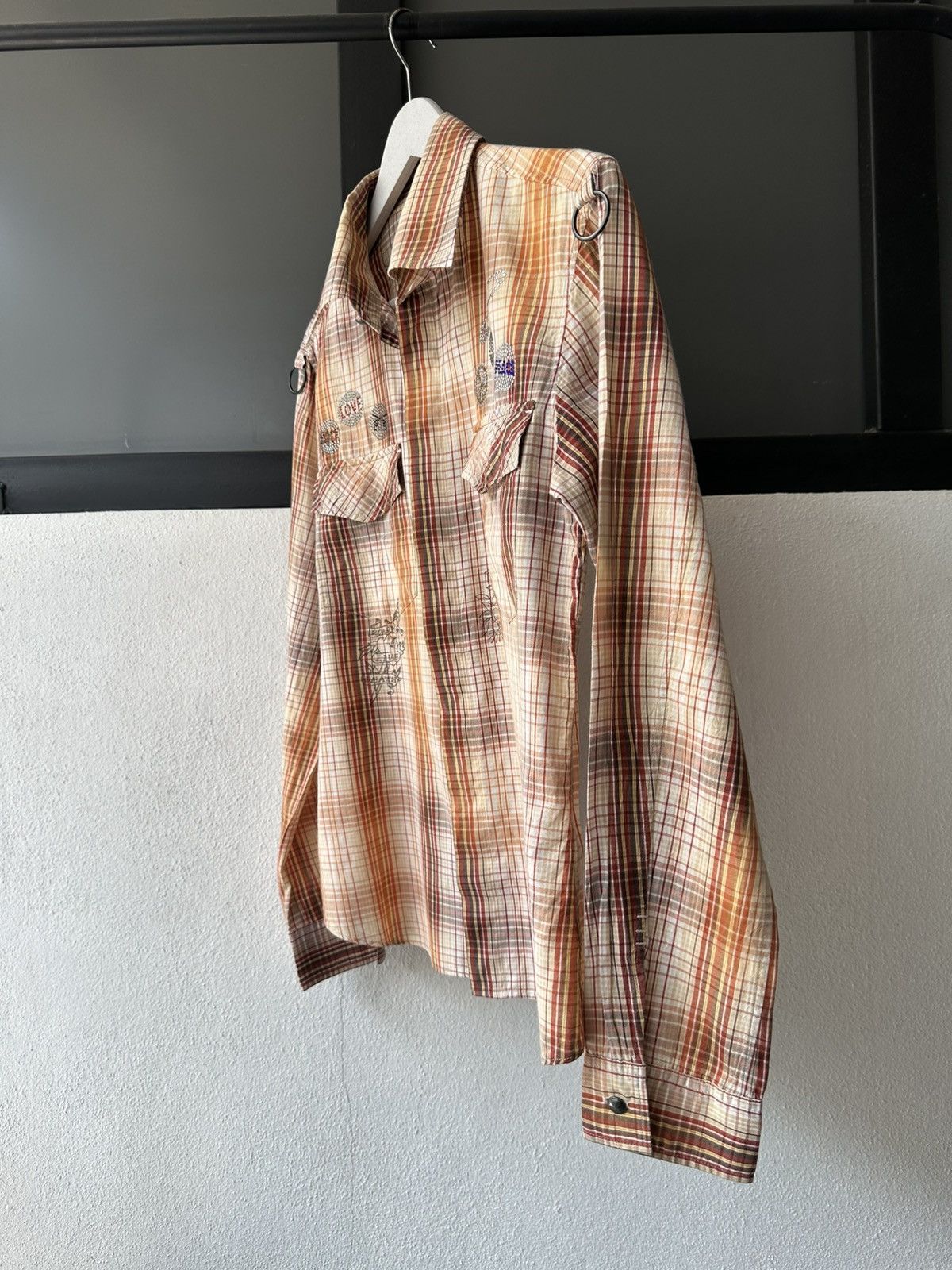 roarguns 2006SS - Roarguns “ Love & Peace “ shadow plaid shirt Size US M / EU 48-50 / 2 - 17 Thumbnail