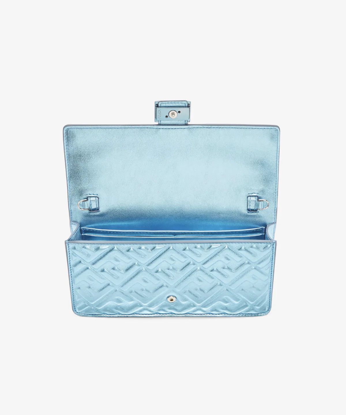 Fendi o1s1wg111225 Size: OS/Wallet On Chain Baguette in Light Blue Size ONE SIZE - 4 Thumbnail