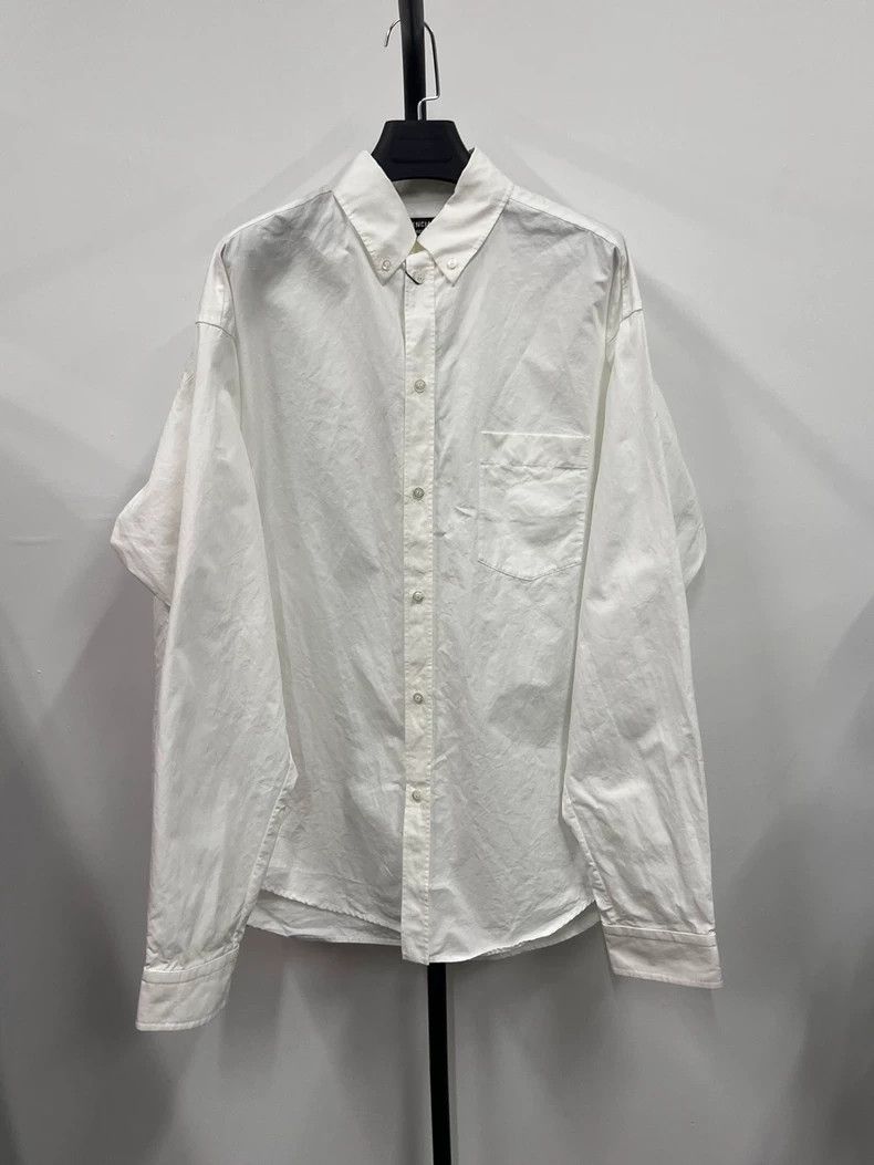 Balenciaga Balenciaga size 37 Embroidered logo long-sleeve shirt 2505 Size US M / EU 48-50 / 2 - 2 Thumbnail