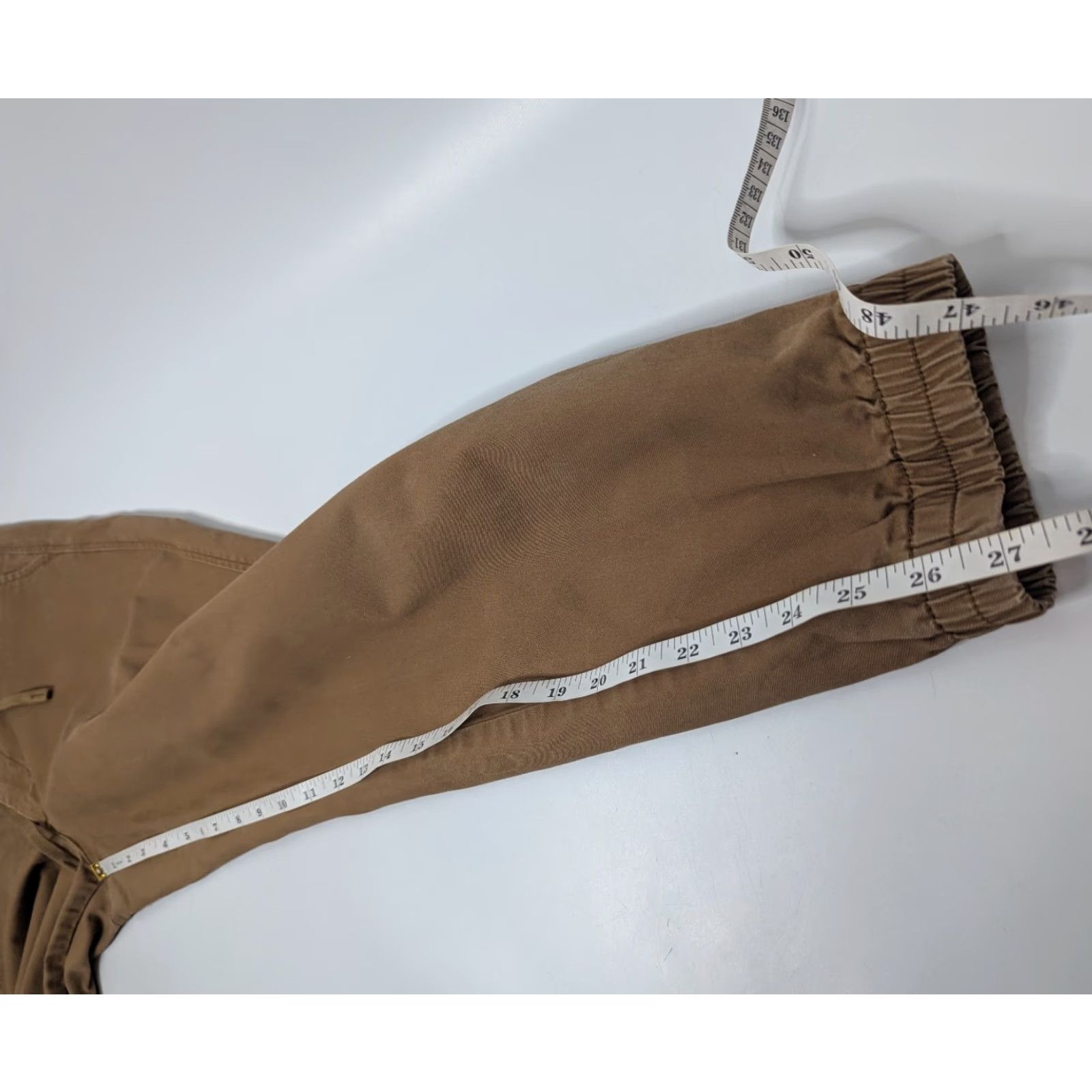 Uniqlo VINTAGE Uniqlo EZY Slim Fit Men's Small 27-30 Brown Khaki Jogger Pants Drawstring Size US 29 - 6 Thumbnail