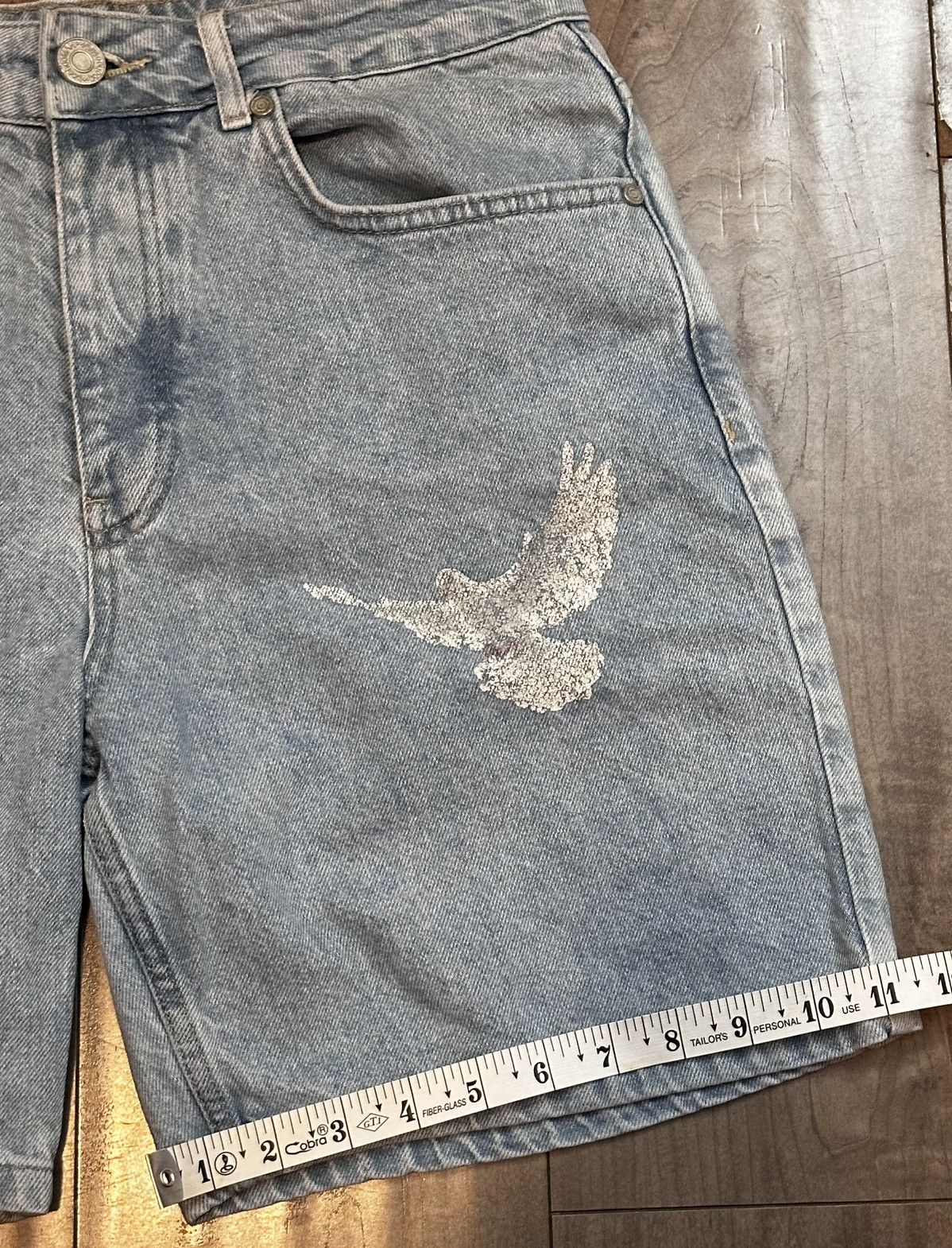 Boohoo Dove Design Streetwear Denim Jorts Streetwear Size US 32 / EU 48 - 1 Thumbnail