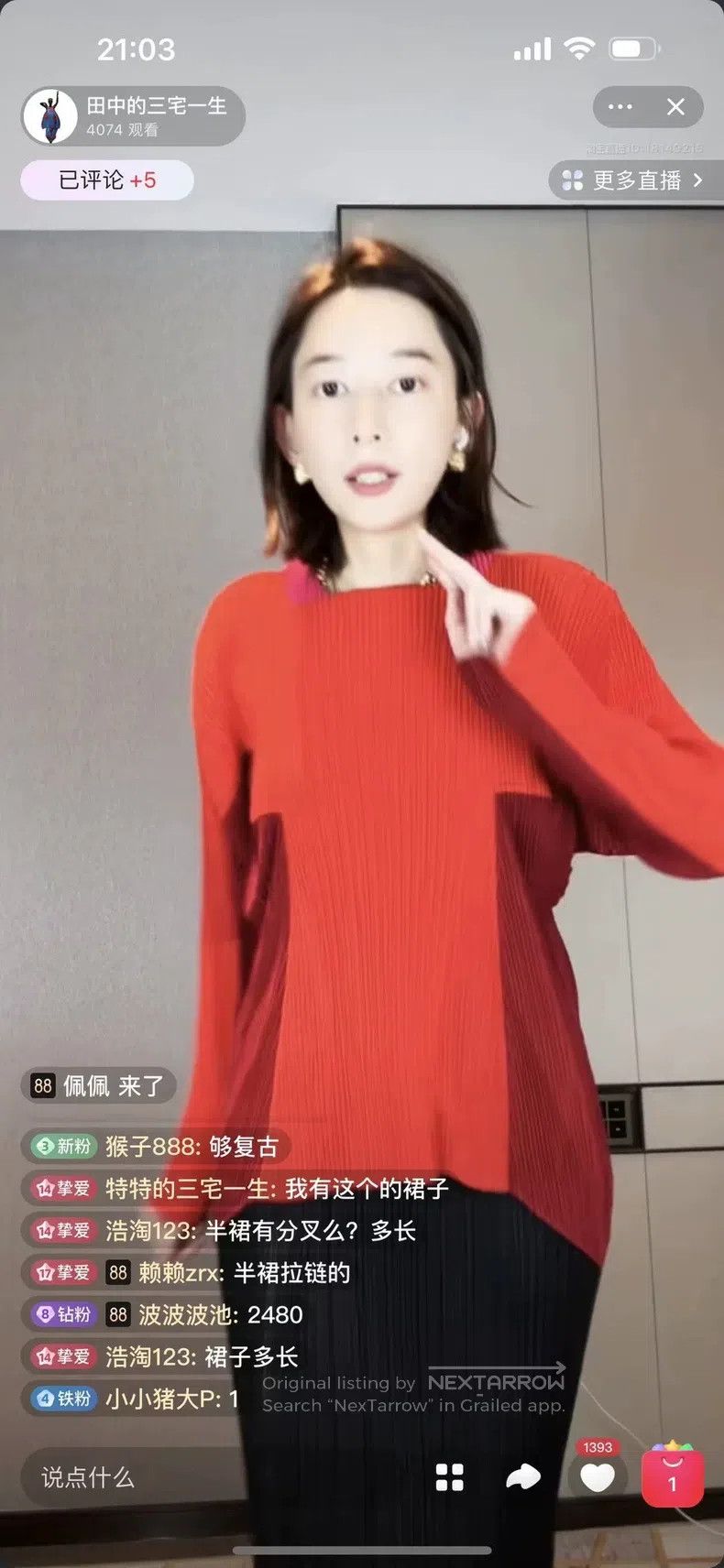 Issey Miyake Issey Miyake Red Long Sleeve Size M / US 6-8 / IT 42-44 - 4 Thumbnail