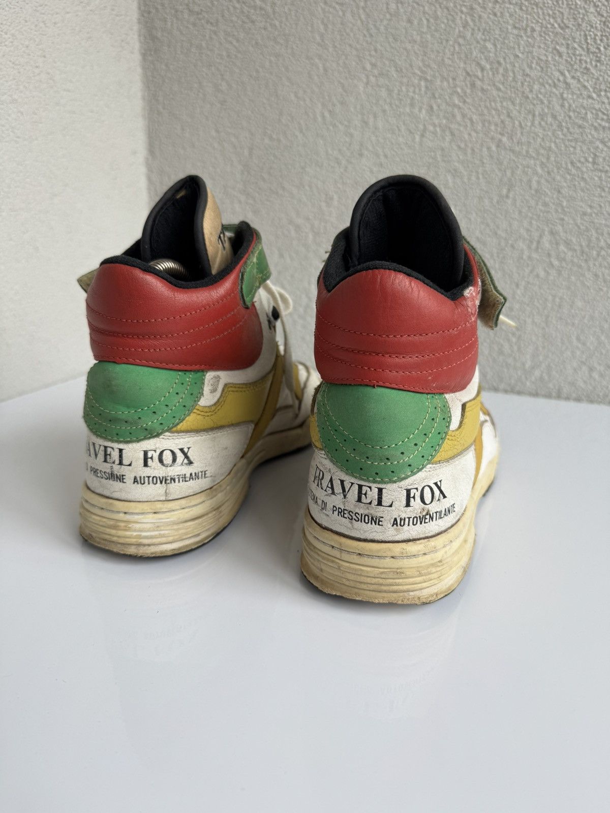 Vintage Vintage Travel Fox High Top Sneakers Leather Retro 80s Size US 8 / EU 41 - 4 Thumbnail