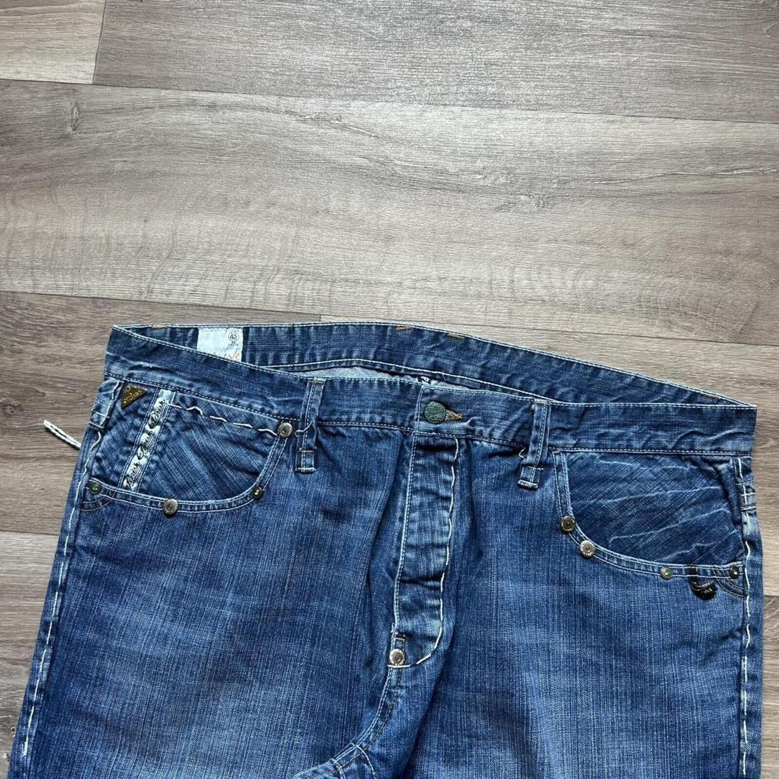 Other Sick y2k Parish Baggy Denim Embroidered Jeans size 42 Size US 42 / EU 58 - 5 Thumbnail