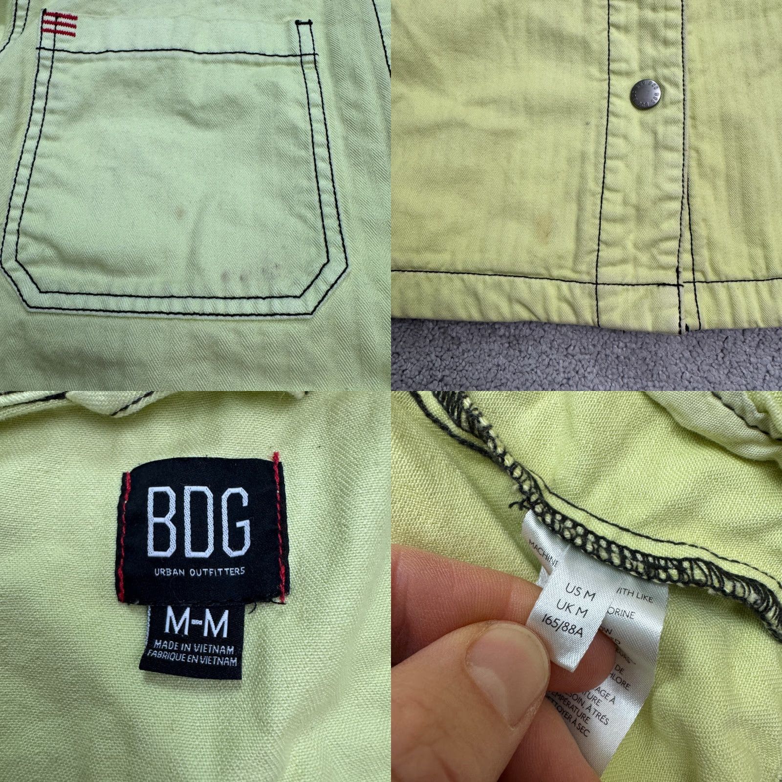 Bdg BDG Urban Outfitters Utility Jacket Mens Small Gray Snap Button Up Polyester Coat/ Jacket All Seasons Outdoor Casual Travel Size US S / EU 44-46 / 1 - 8 Thumbnail