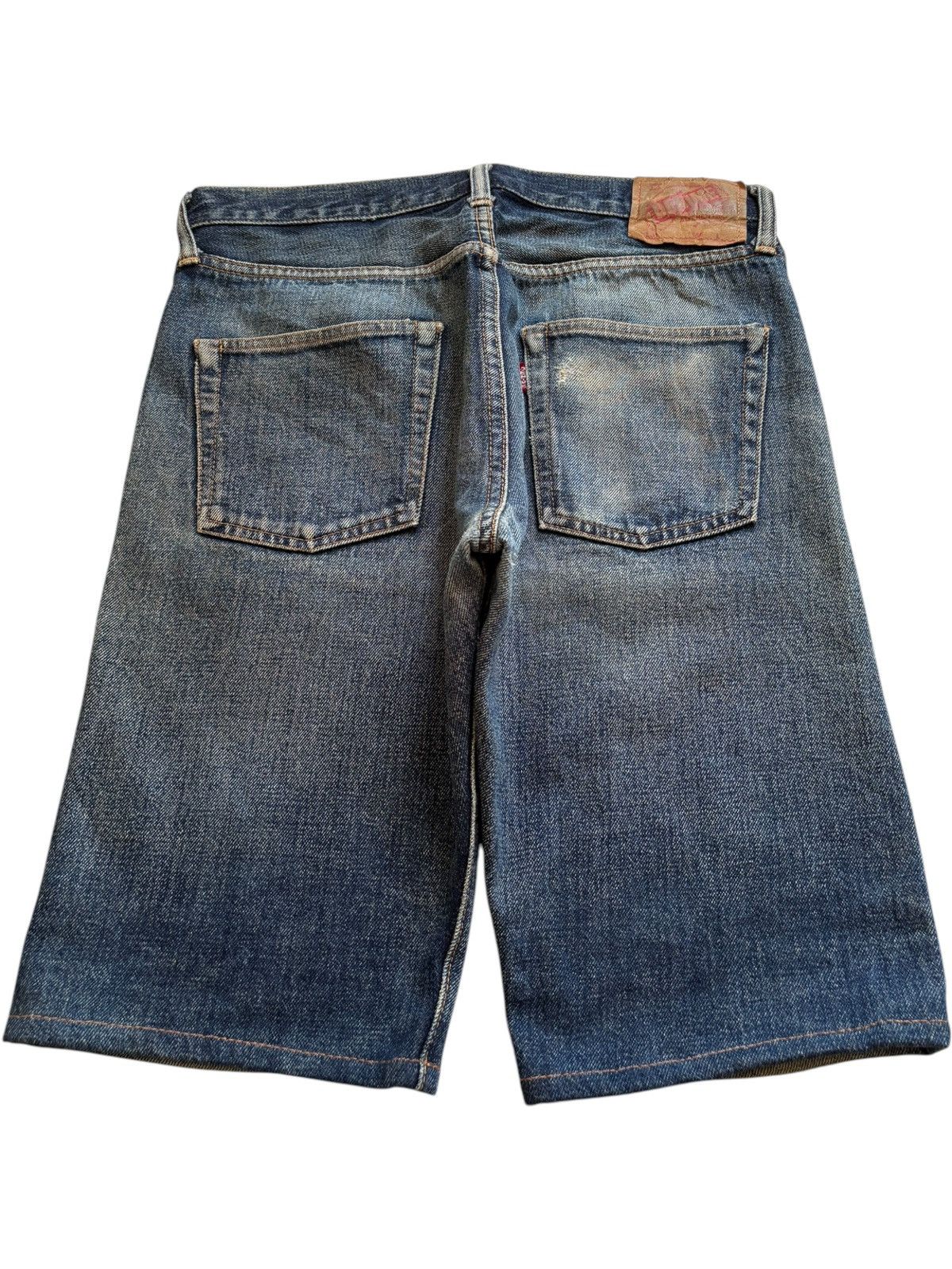 Denime × Japanese Brand Vintage Denime Selvedge Rusty Mud Wash Loose Baggy Shorts Size US 31 - 3 Thumbnail