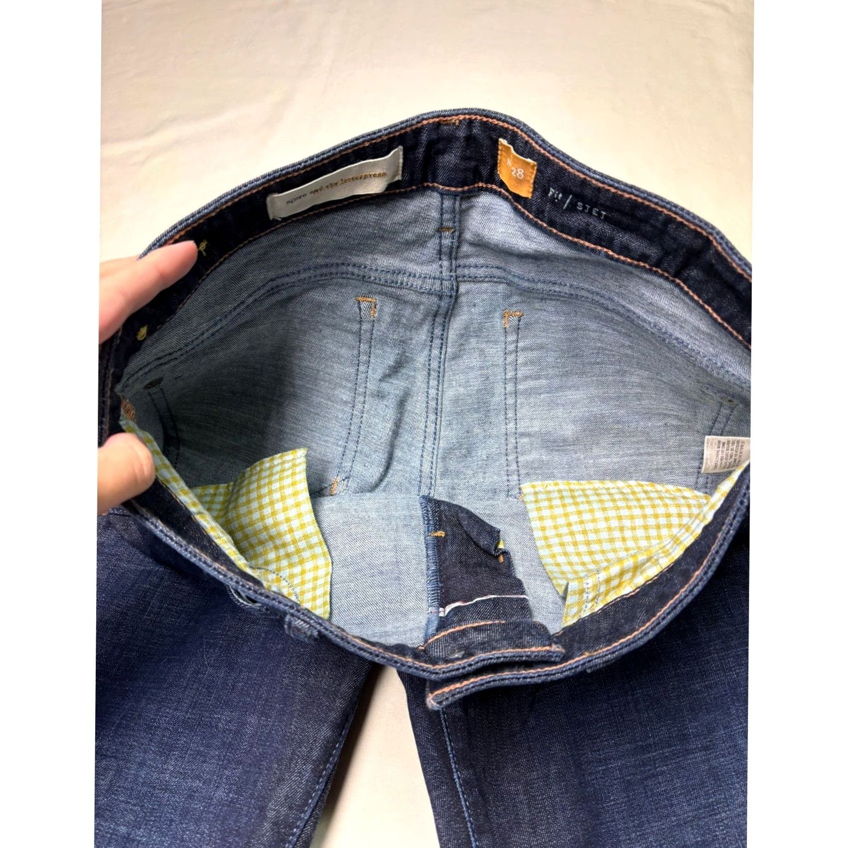 Vintage Pilcro and the Letterpress Stet Slim Jeans Dark Wash Denim Size 28x32 Womens Slim Stretch 5-Pocket Pocket Zip Button Blue Medieval? Size 28" / US 6 / IT 42 - 4 Thumbnail