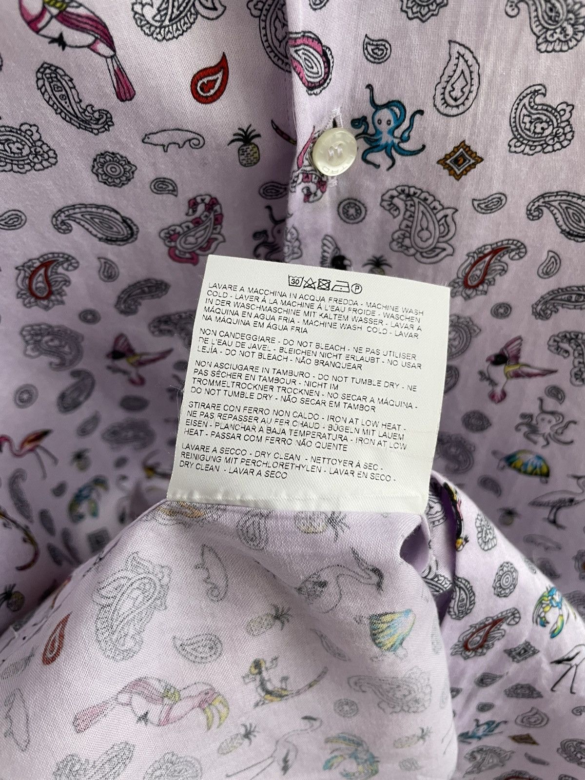 Etro Etro Milano Monogram animals print pink Shirt Size US XL / EU 56 / 4 - 7 Thumbnail