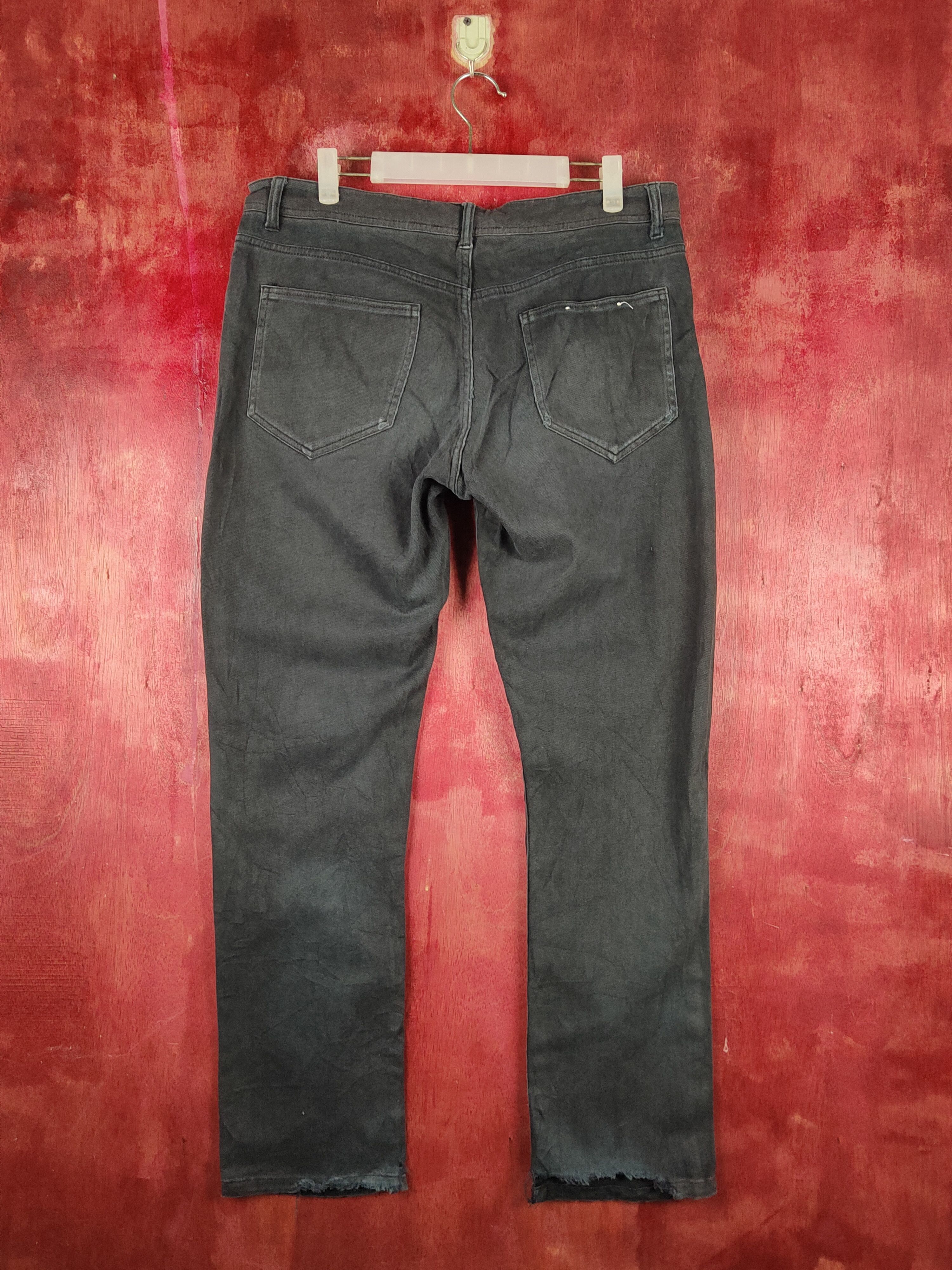 Japanese Brand Nylaus Black Faded Distressed Ripped Jeans #S2314 Size US 36 / EU 52 - 7 Thumbnail