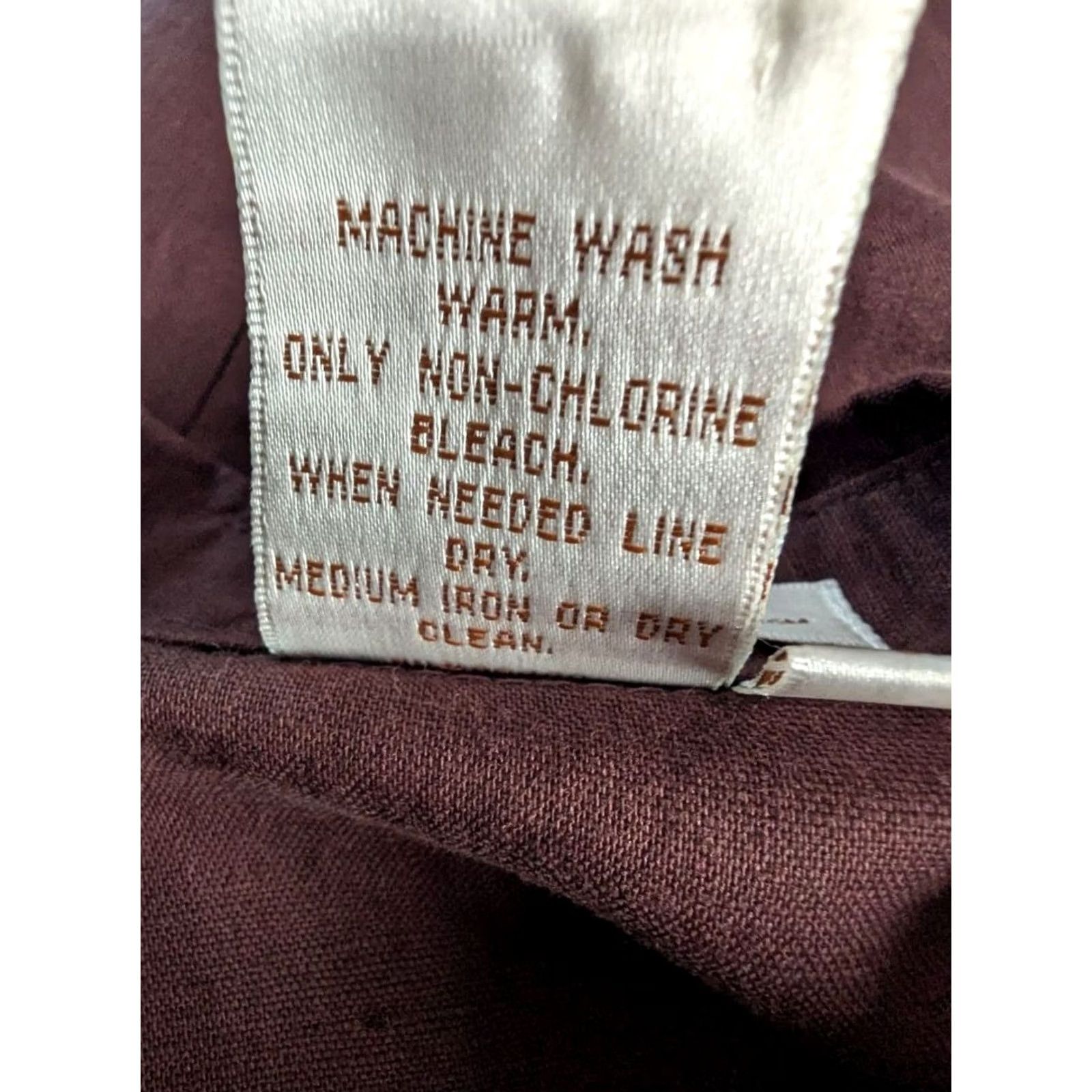 Vintage Monroe & Main Brown Sleeveless Linen Cotton Blend Top Women’s M Button-Up EUC Size M / US 6-8 / IT 42-44 - 4 Thumbnail