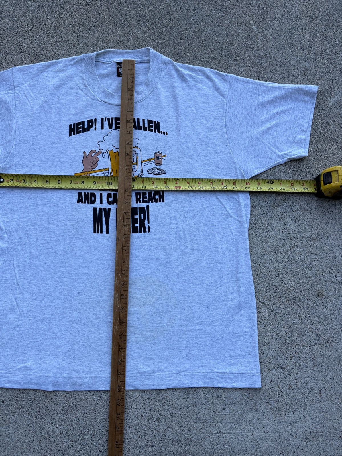 Hanes Vintage 1991 Screen Stars “Help! I’ve Fallen” T-Shirt Sz. XL Size US XL / EU 56 / 4 - 5 Thumbnail