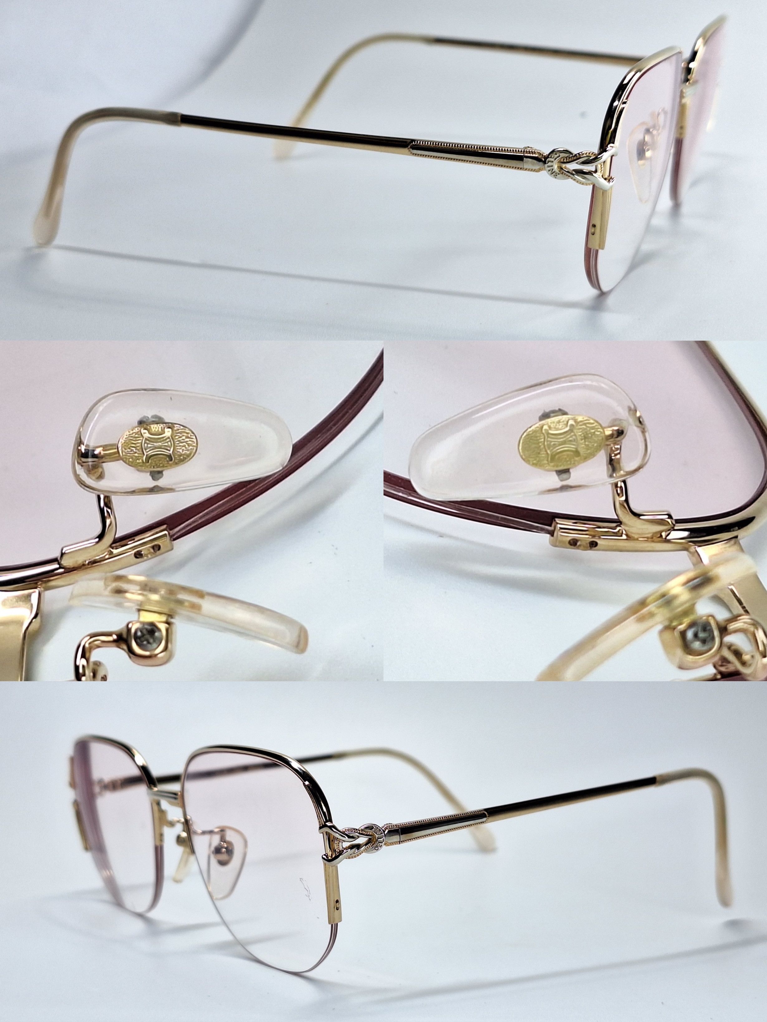 Celine CELINE CL-271 B P-Titanium Half-Rimless Eyeglasses Vintage Size ONE SIZE - 4 Thumbnail