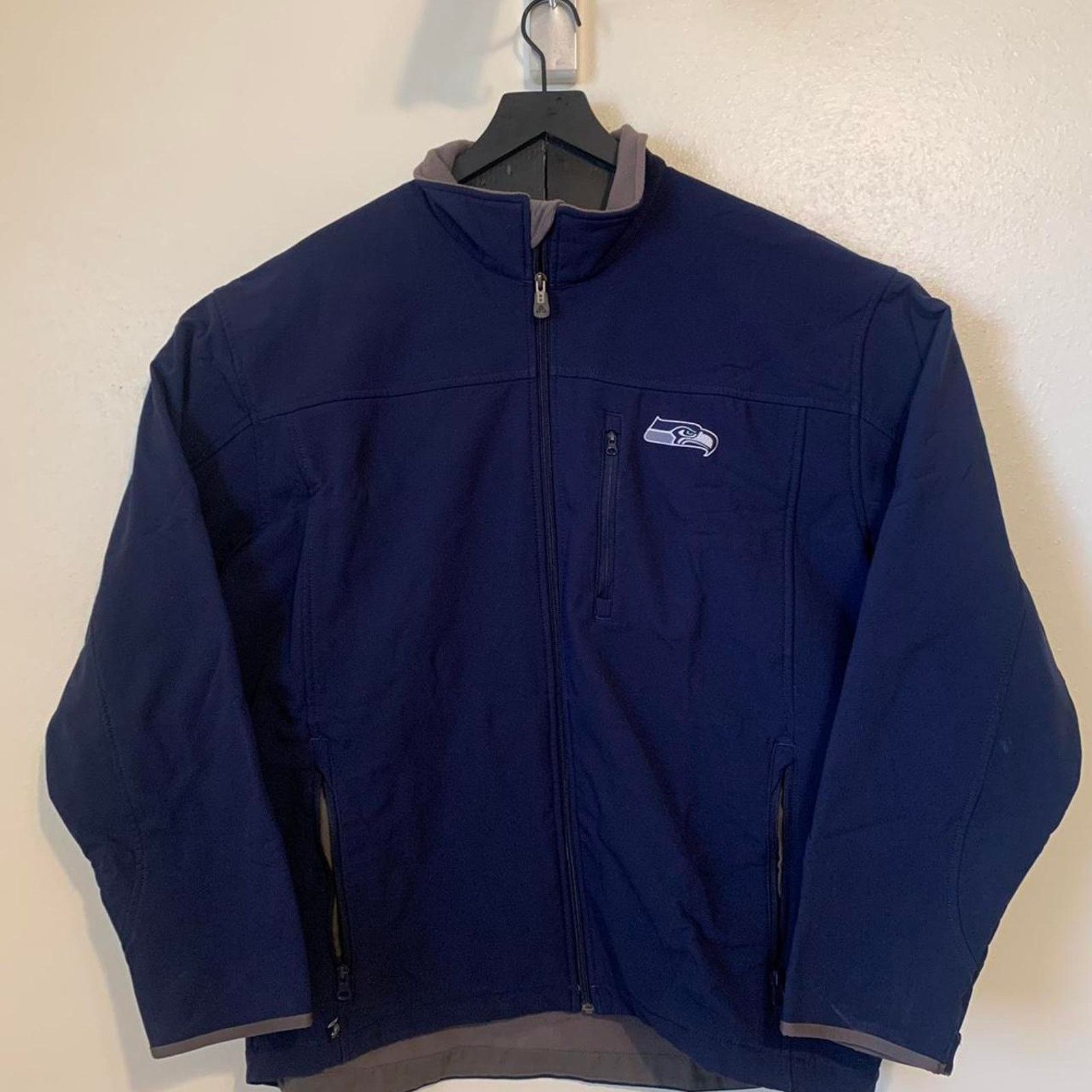 NFL NFL Seattle Seahawks Navy and Grey Jacket Size US XL / EU 56 / 4 - 1 Thumbnail