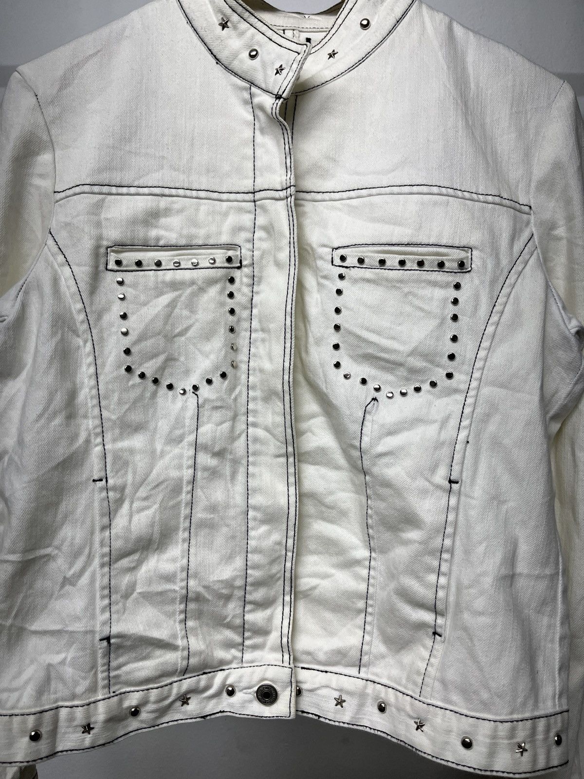 14th Addiction Celine Kmrii Midas Led Rechwe Style Studded Trucker Jacket Size US S / EU 44-46 / 1 - 2 Thumbnail