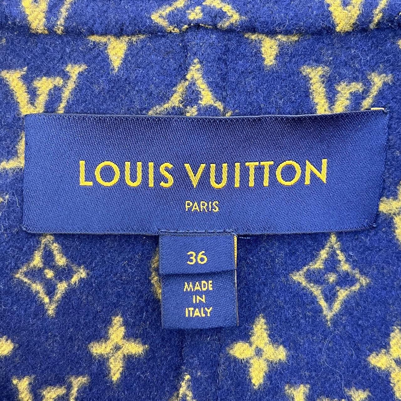 Louis Vuitton Louis Vuitton Wool hooded coat with classic logo on blue le Size US M / EU 48-50 / 2 - 5 Thumbnail
