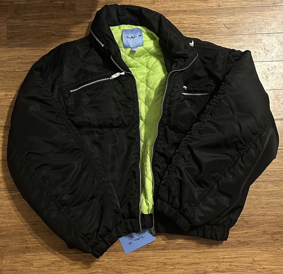Thierry Mugler Mugler X H&M Nylon Bomber Jacket size L Size US L / EU 52-54 / 3 - 4 Thumbnail