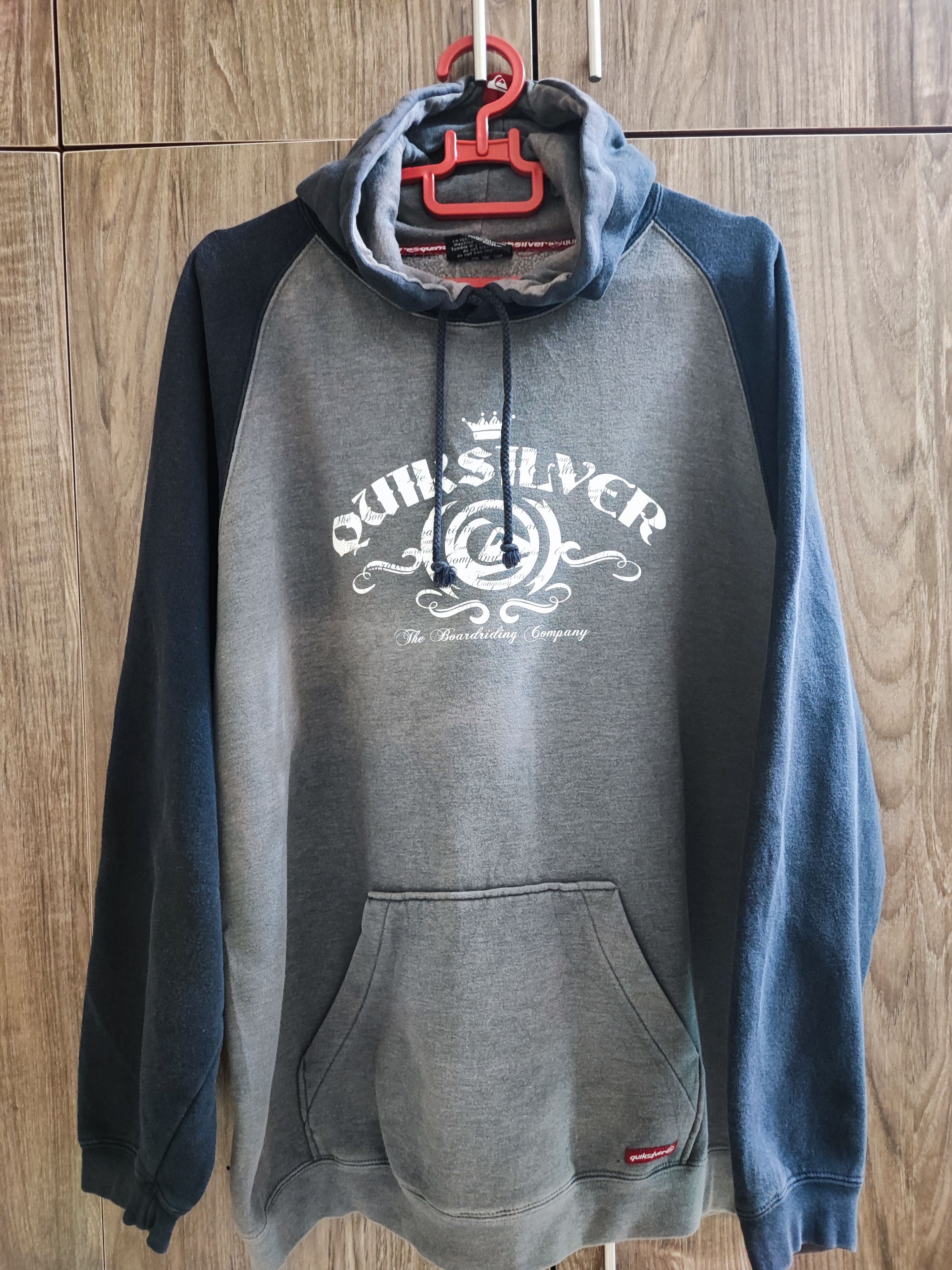 Quiksilver × Vintage Vintage Y2K Quiksilver Skate Sunfaded Baggy Boxy Hoodie Size US L / EU 52-54 / 3 - 1 Thumbnail