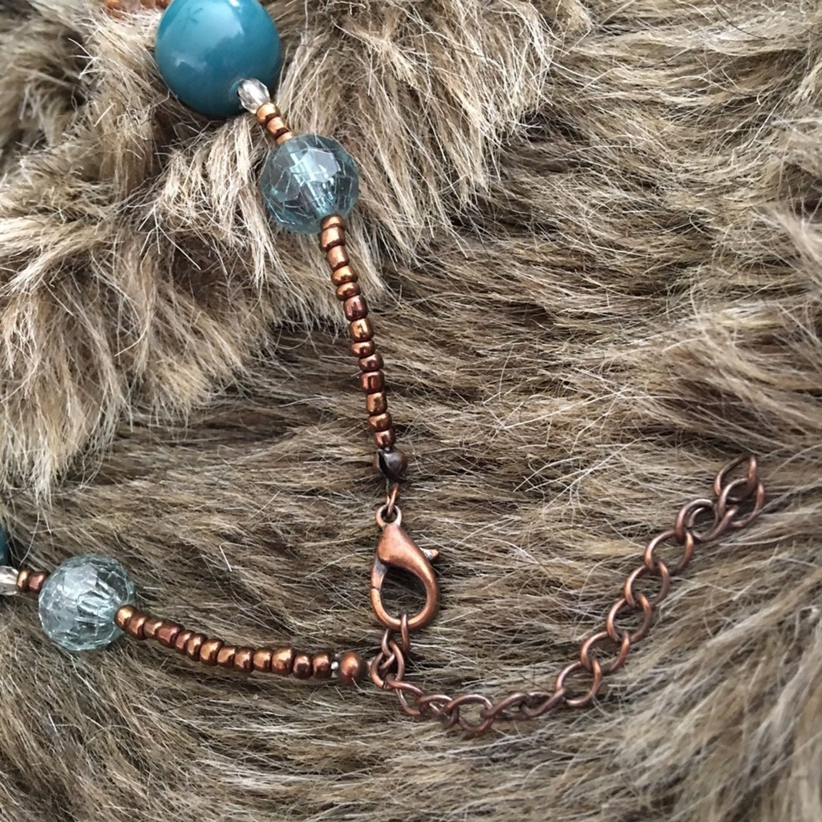 Jewelry Vintage glass and agate choker style necklace Size ONE SIZE - 7 Thumbnail