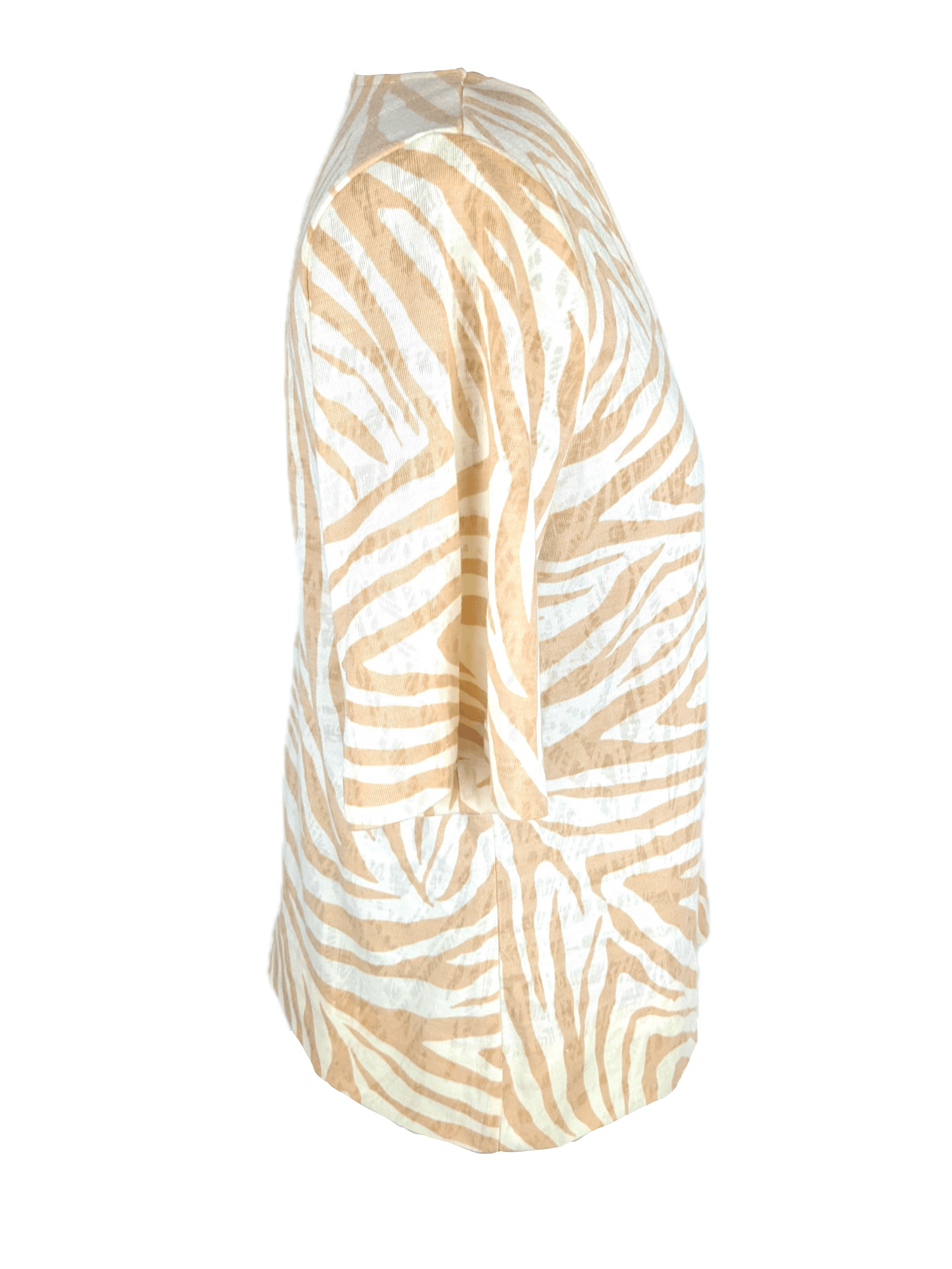 Chicos Chico's Zebra Print Top Size S / US 4 / IT 40 - 3 Thumbnail