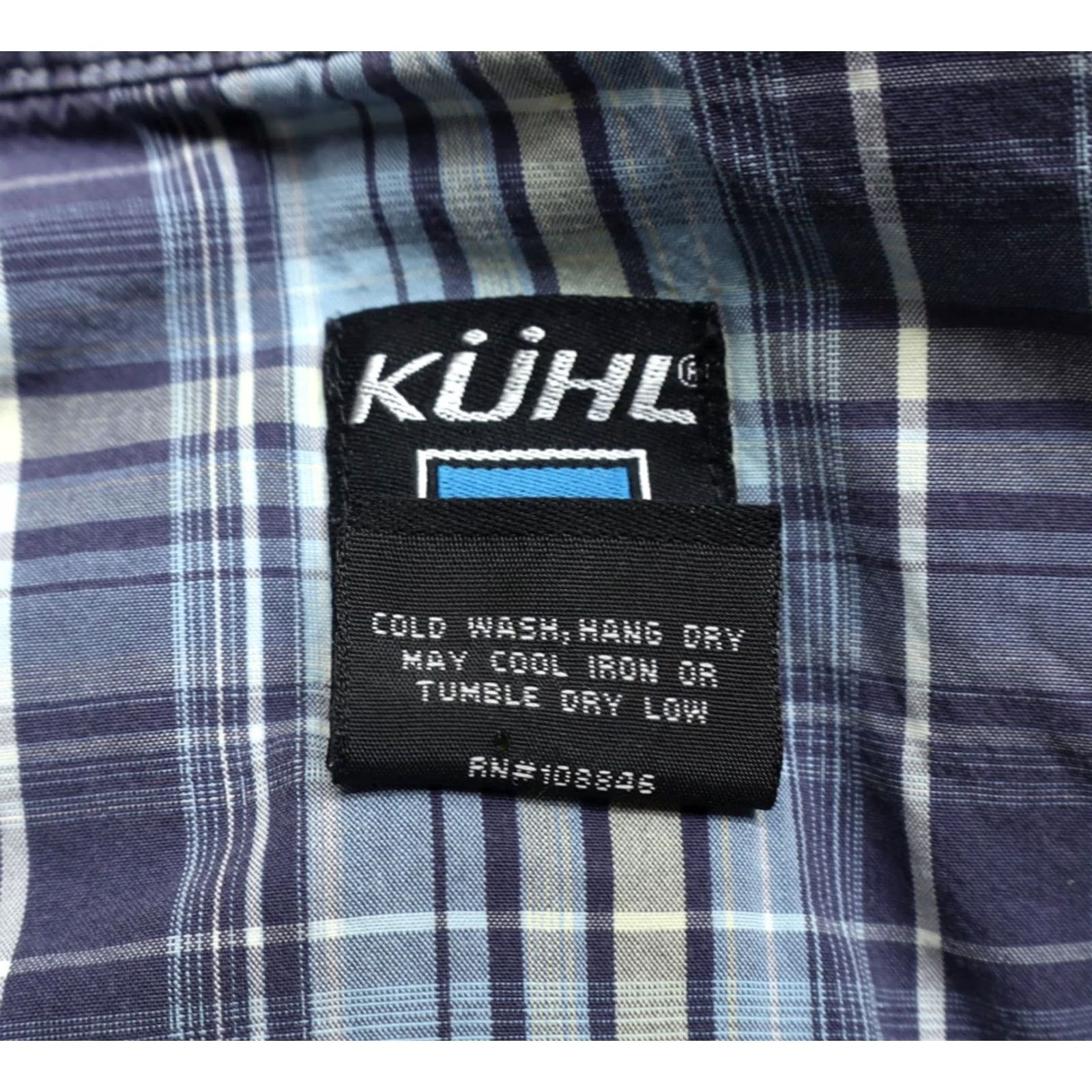 Vintage Kuhl Shirt Button-Up Plaid Blue Cotton Tencel Regular Size L Men’s Casual Outdoor Size US L / EU 52-54 / 3 - 6 Thumbnail