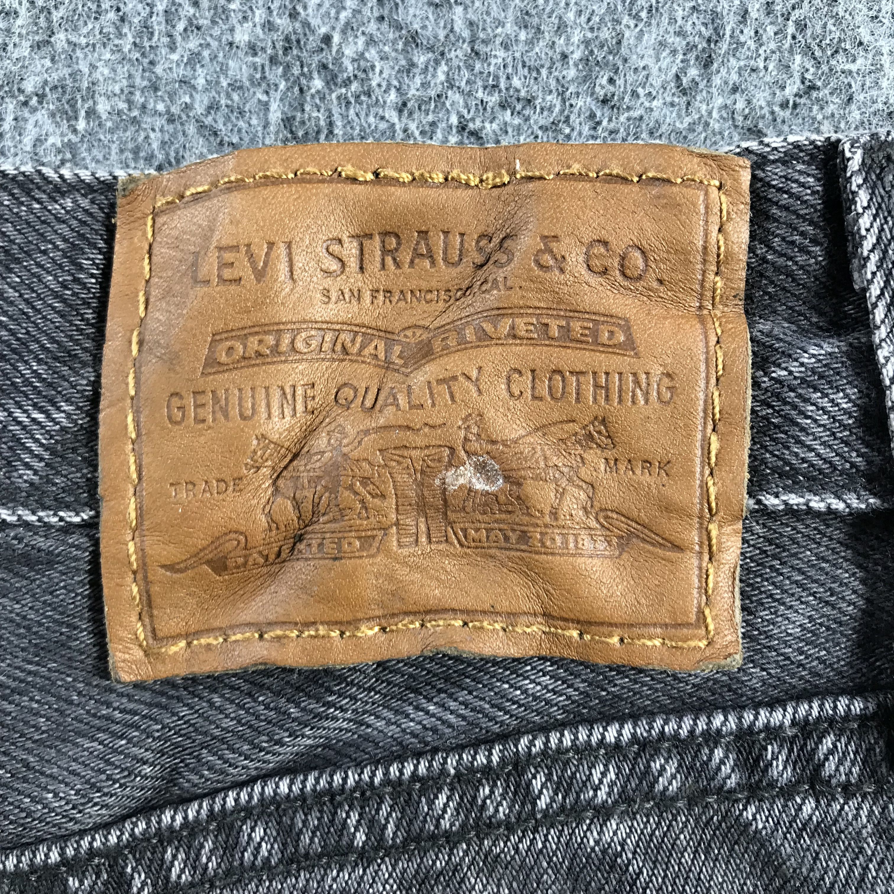 Levi's Vintage Y2K Levis Jeans Faded Black Wide Legs Denim KJ3388 Size US 29 - 5 Thumbnail