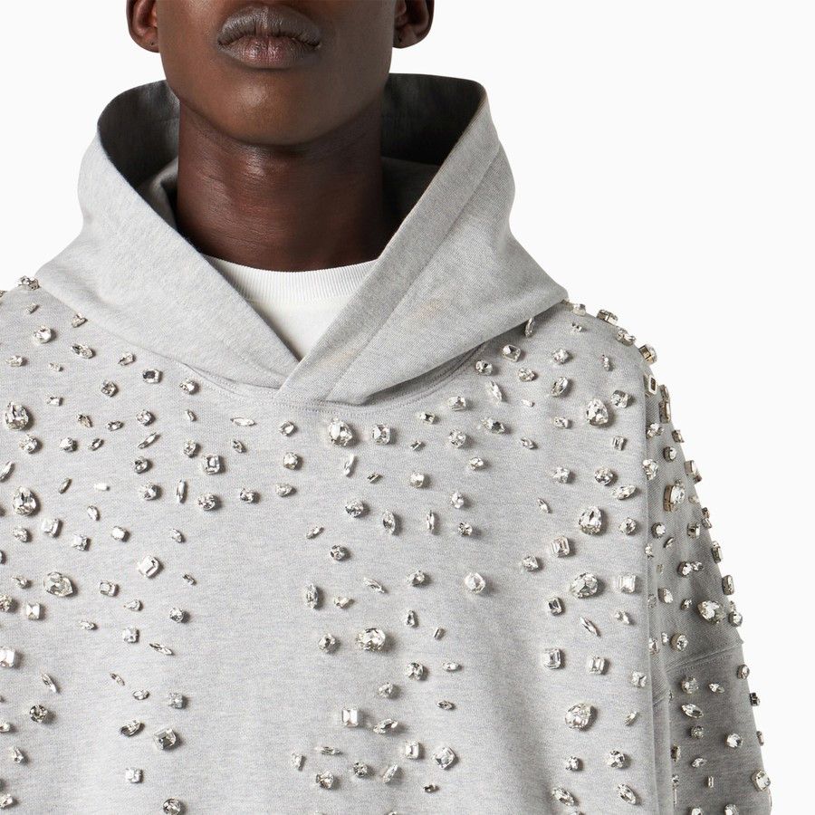 1989 STUDIO o1d2blof1124 Crystals Sweatshirt Hoodie in Grey Size US L / EU 52-54 / 3 - 6 Thumbnail