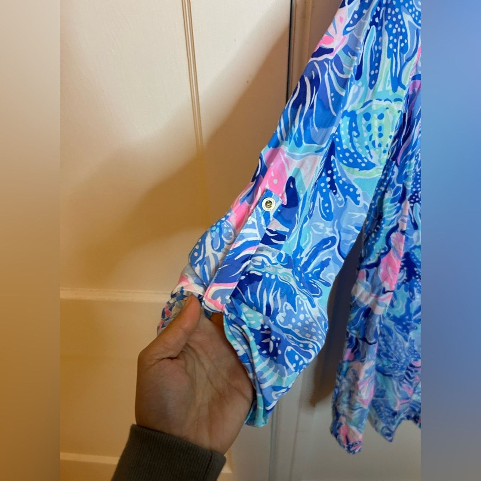 Lilly Pulitzer Lilly Pulitzer Natalie Cover Up Shirt Dress Size L / US 10 / IT 46 - 7 Thumbnail